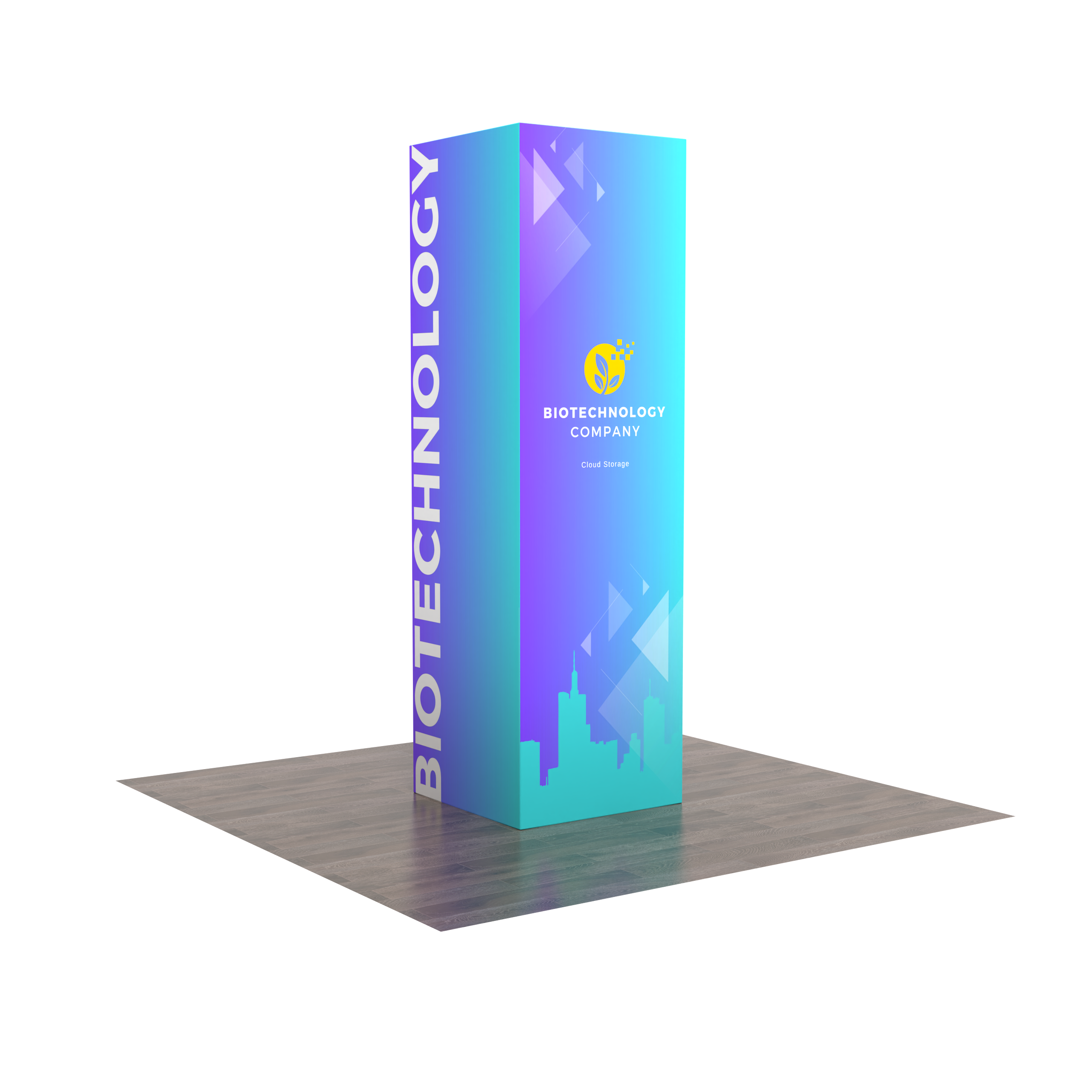Custom 3'x10' Backlit Square Tower Display - QuickShowDisplay