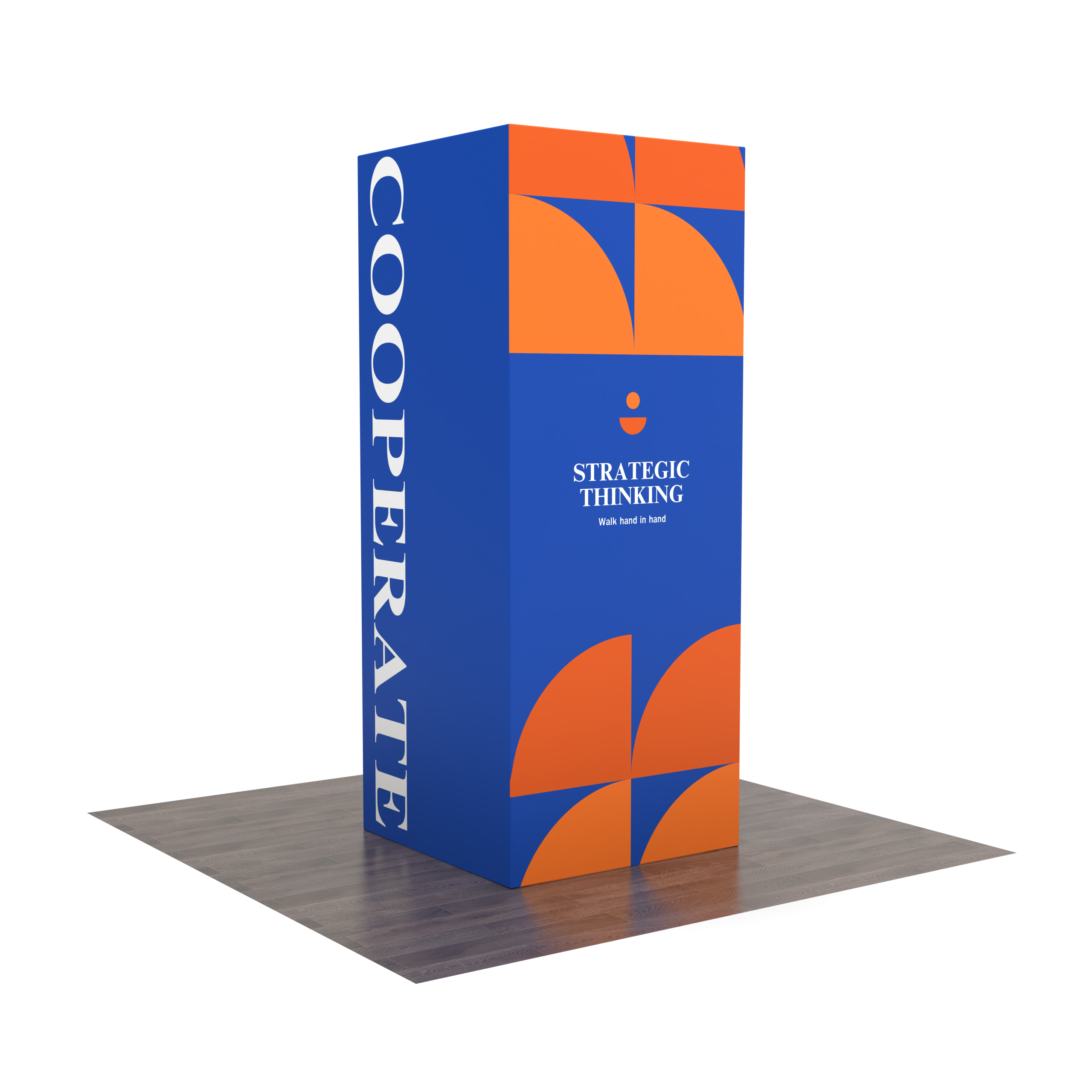 Custom 4'x10' Backlit Square Tower Display - QuickShowDisplay