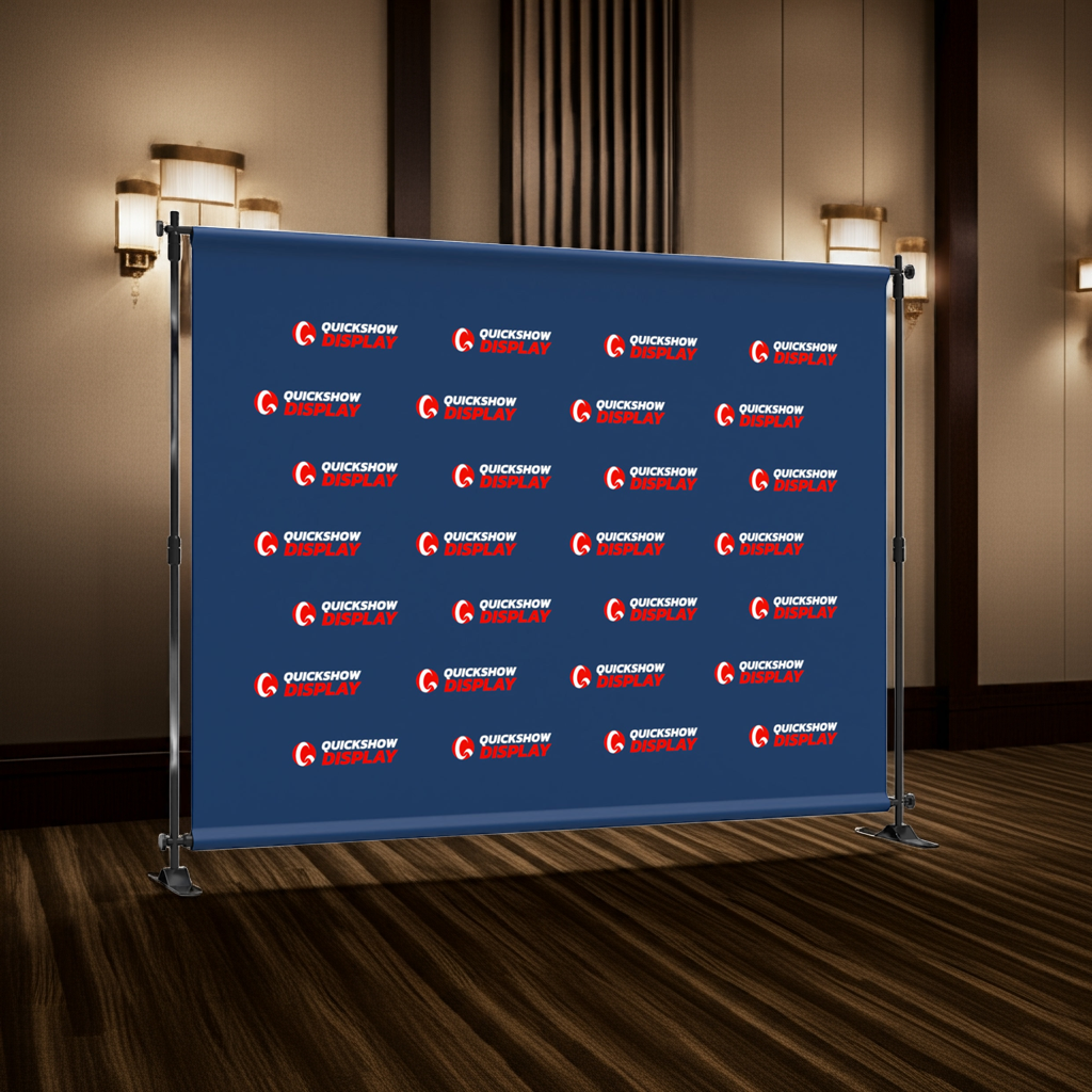 10'x8' Step and Repeat Banner Stand - QuickShowDisplay