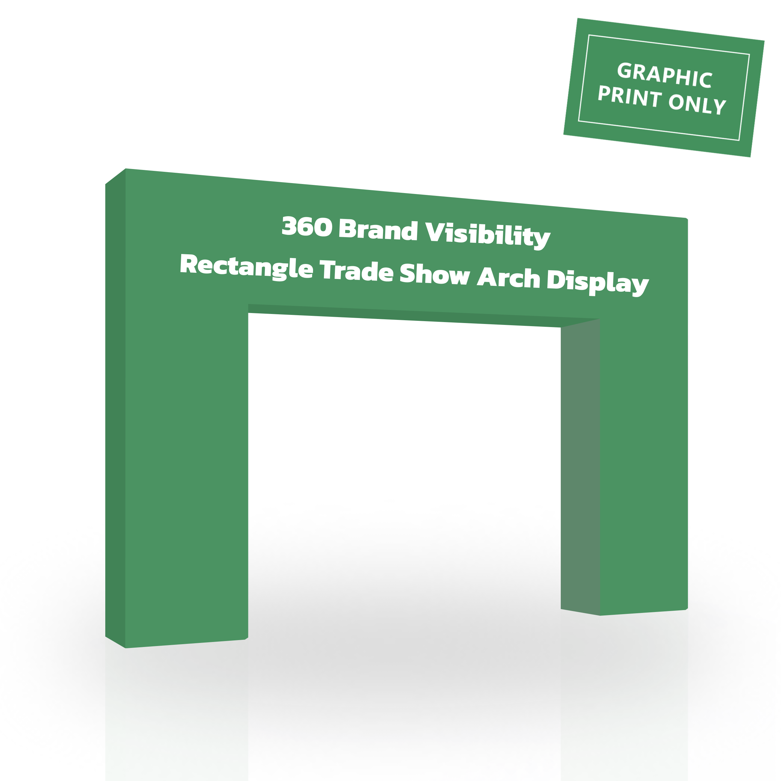 360 Brand Visibility Rectangle Trade Show Arch Display Graphic Print - QuickShowDisplay