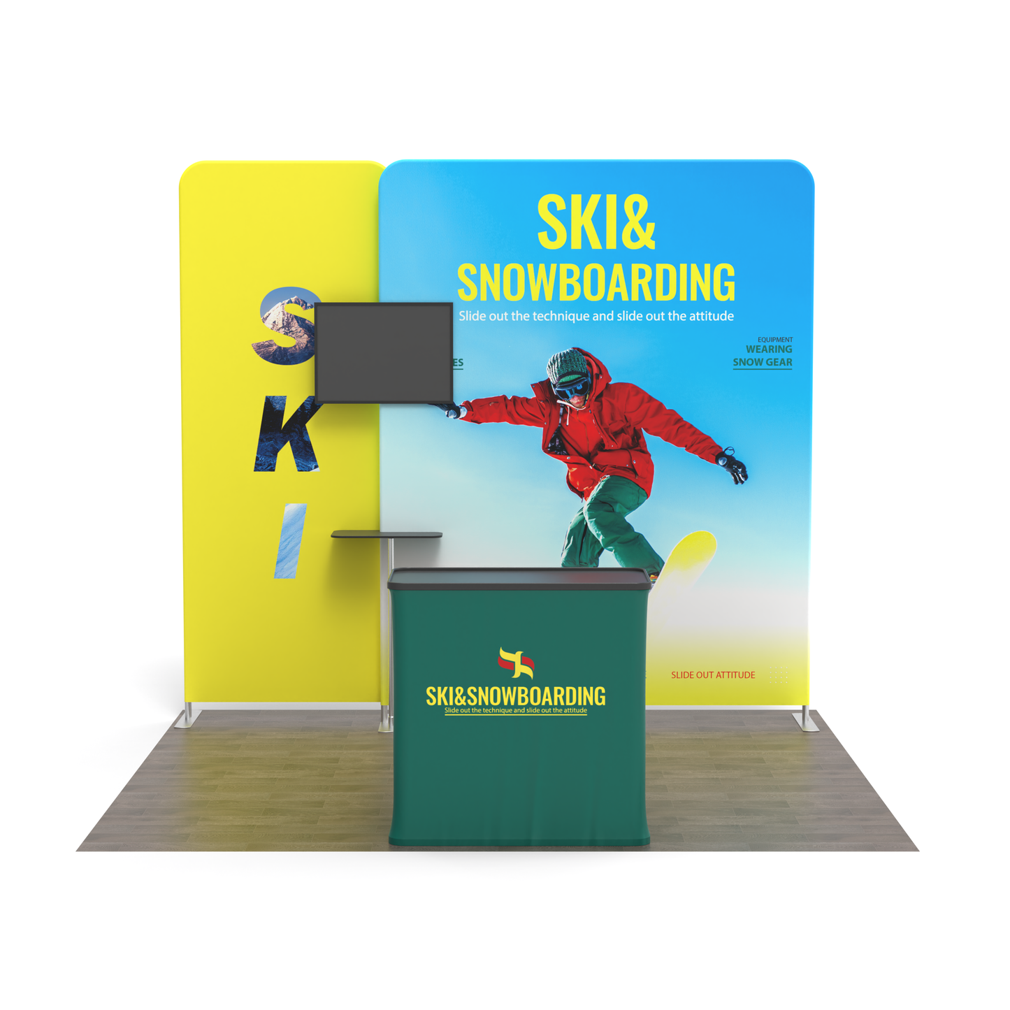 Modular 10x10 TenseFlex Media Trade Show Booth E