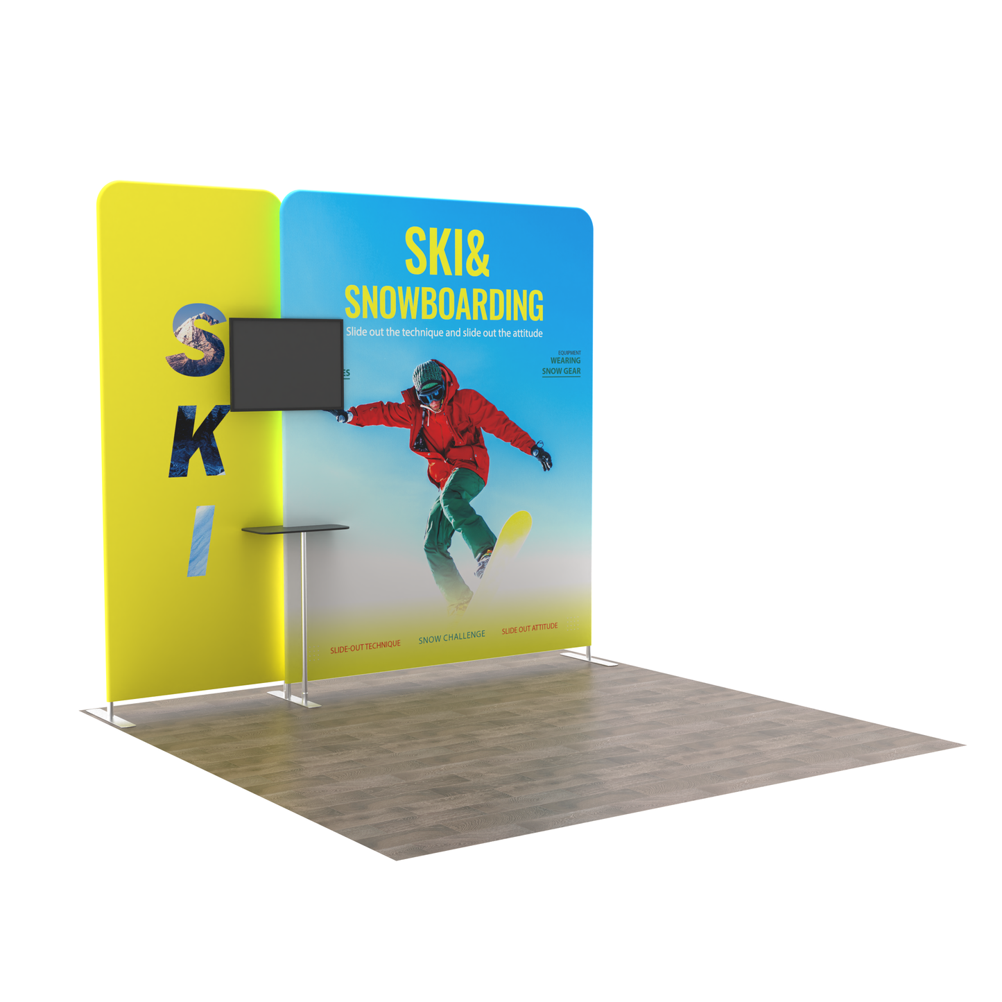 Modular 10x10 TenseFlex Media Trade Show Booth E