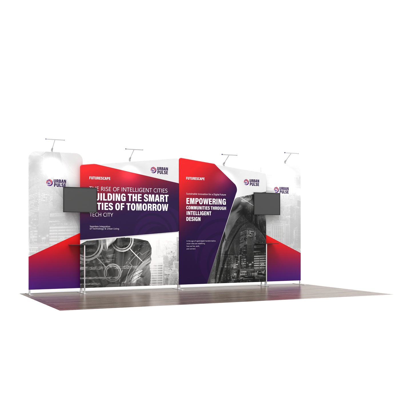 Modular 10x20 TenseFlex Media Trade Show Booth A