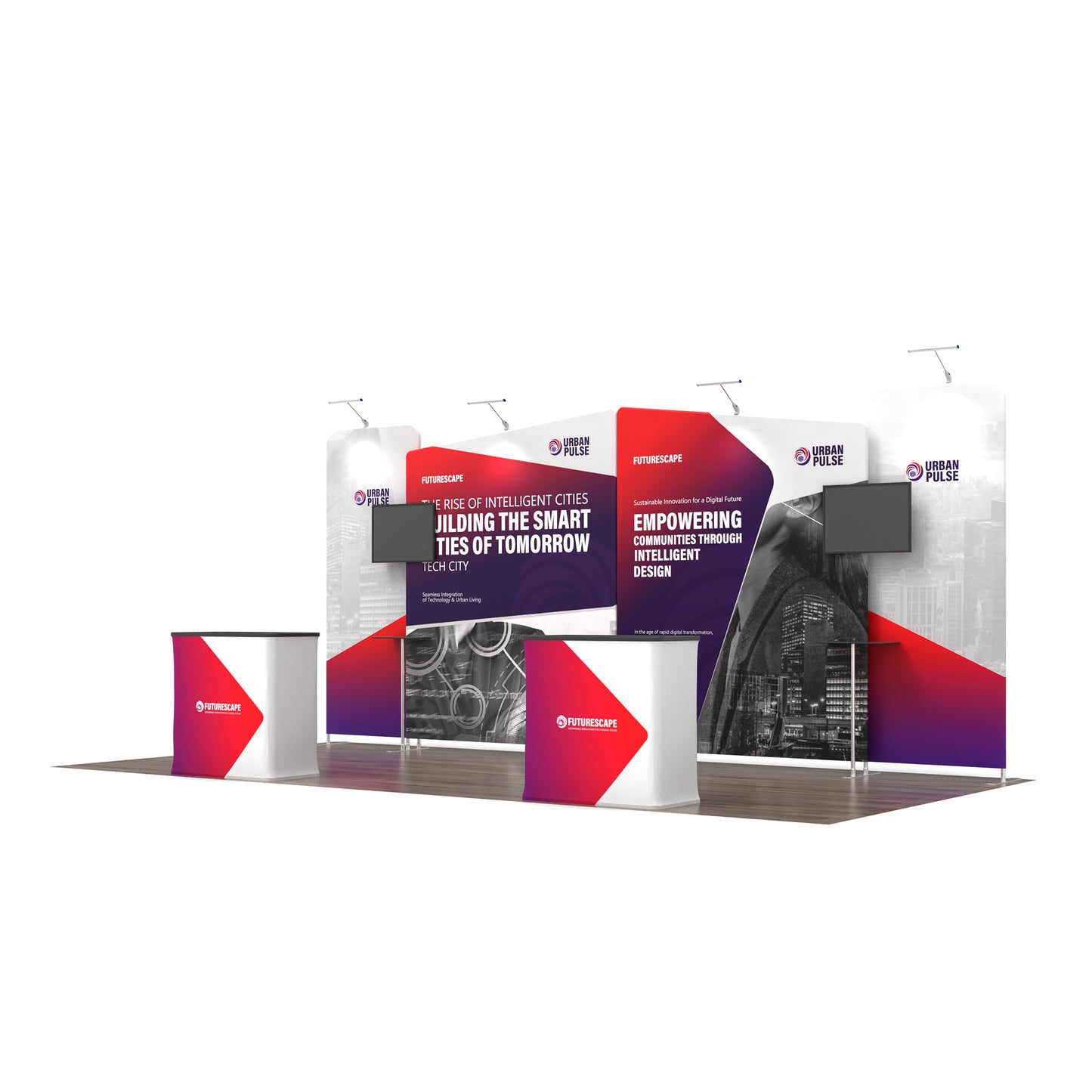 Modular 10x20 TenseFlex Media Trade Show Booth A