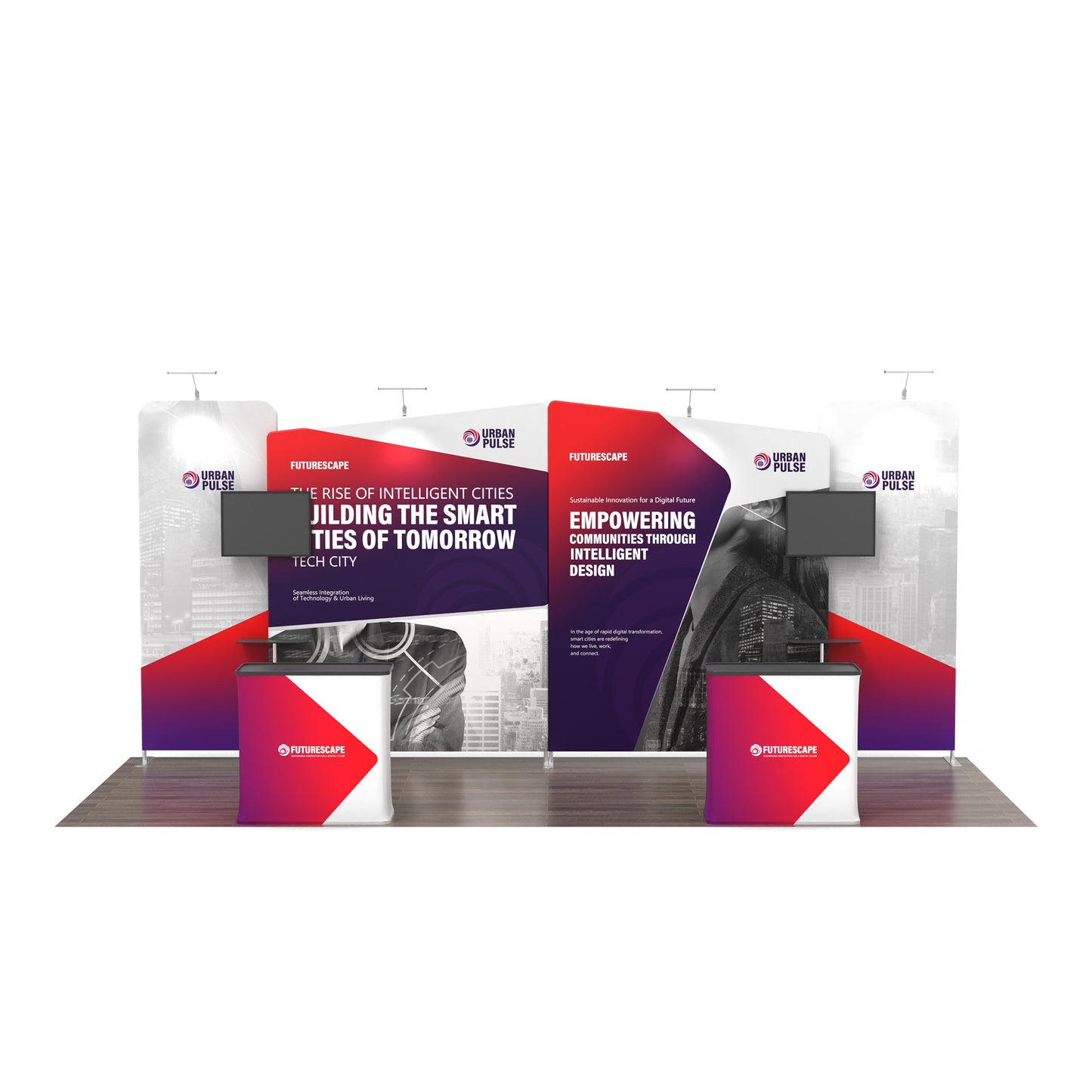Modular 10x20 TenseFlex Media Trade Show Booth A