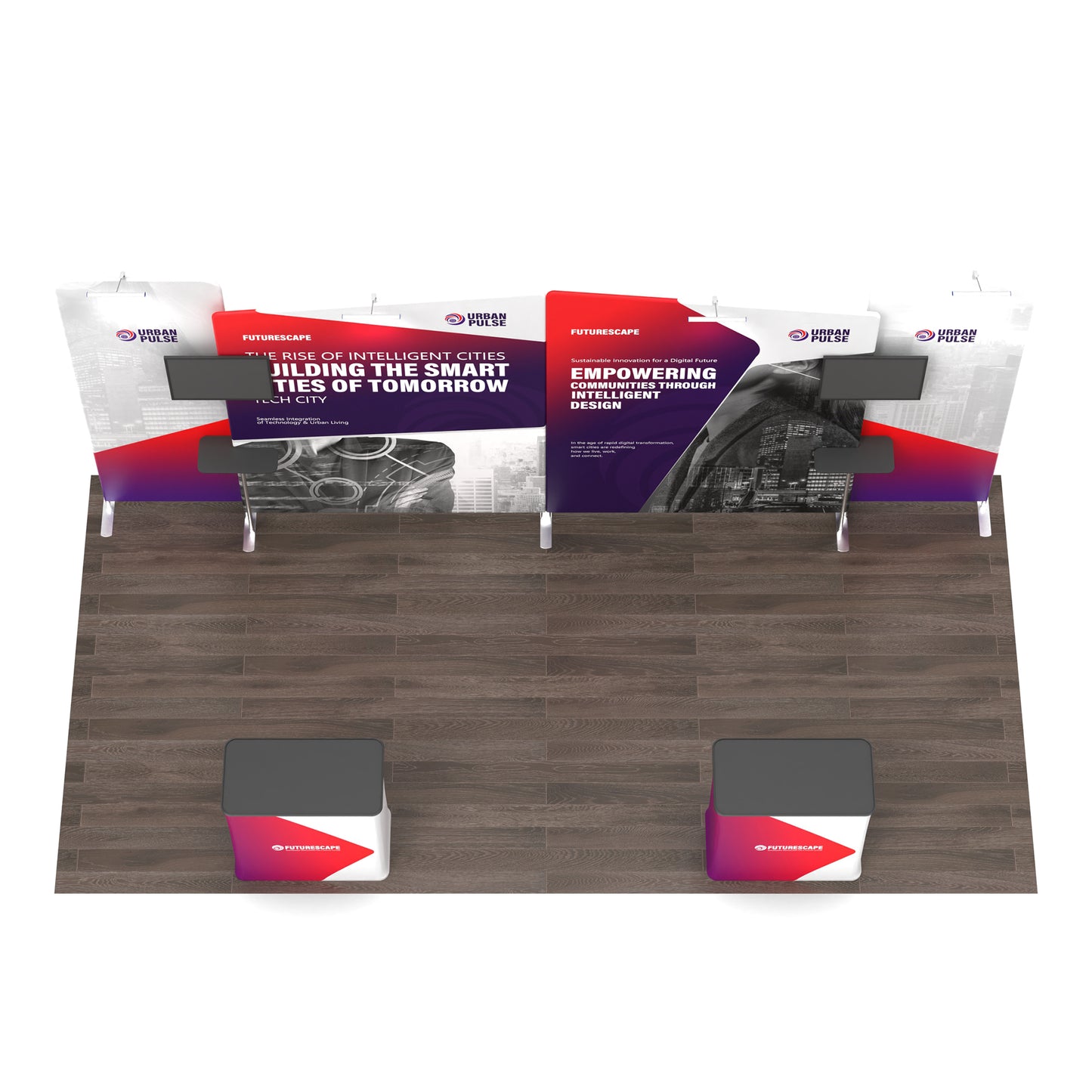 Modular 10x20 TenseFlex Media Trade Show Booth A