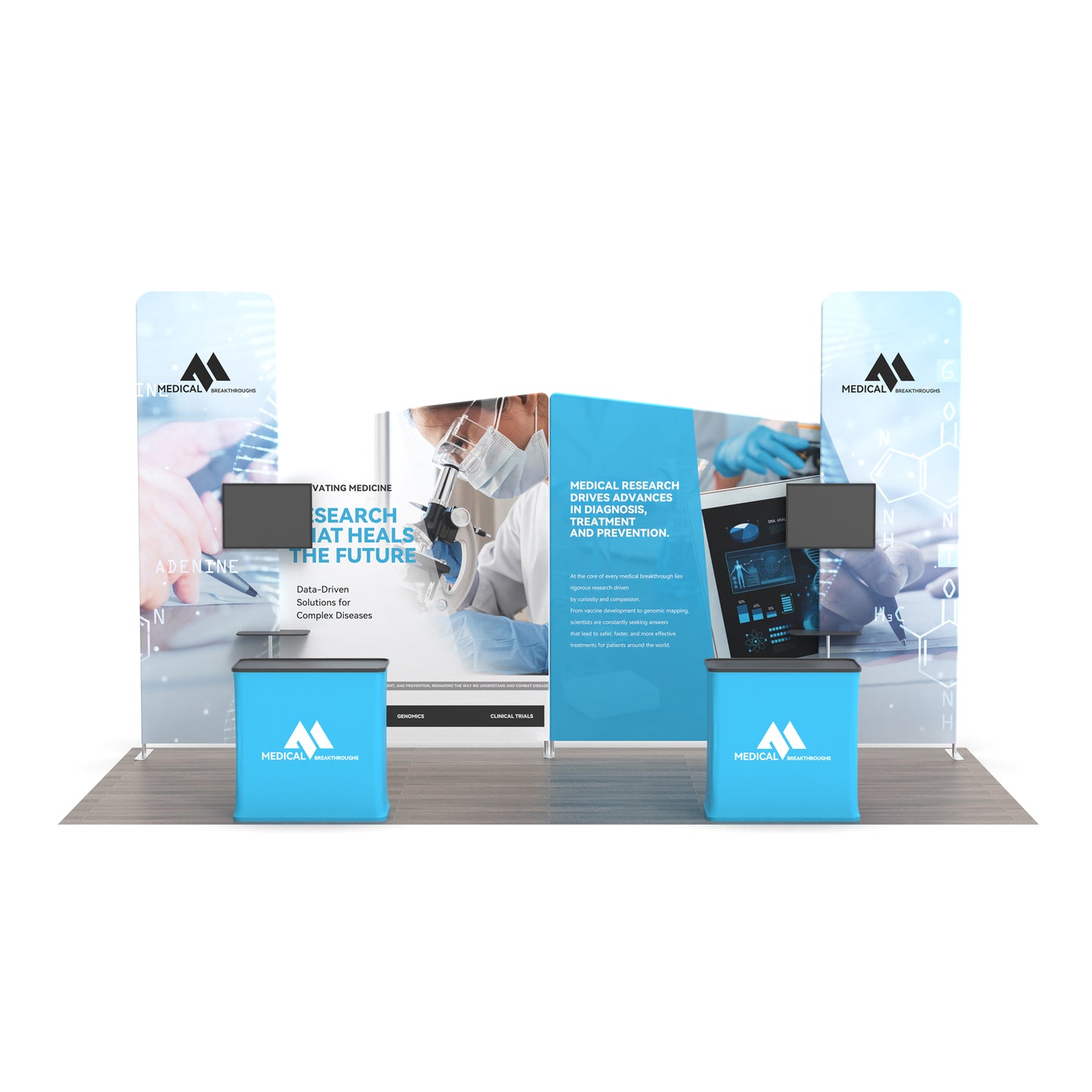 Modular 10x20 TenseFlex Media Trade Show Booth B