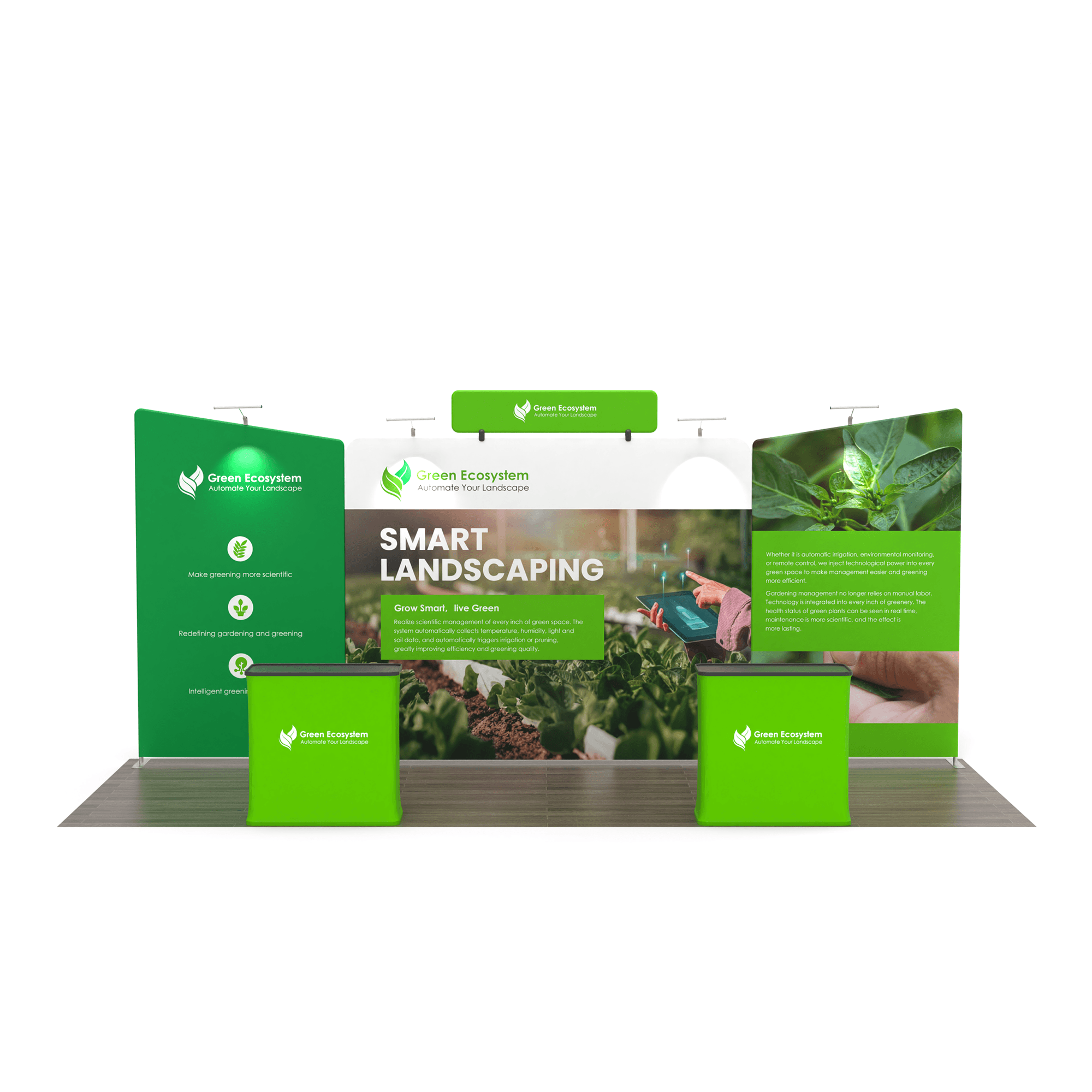 Modular 10x20 TenseFlex Trade Show Booth A - QuickShowDisplay