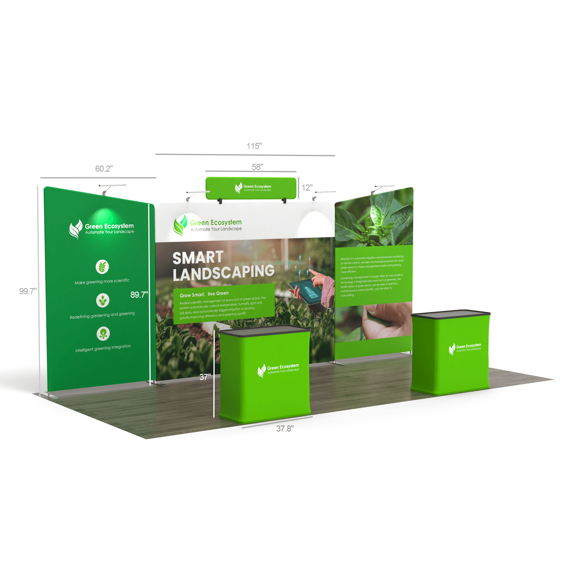 Modular 10x20 TenseFlex Trade Show Booth A - QuickShowDisplay