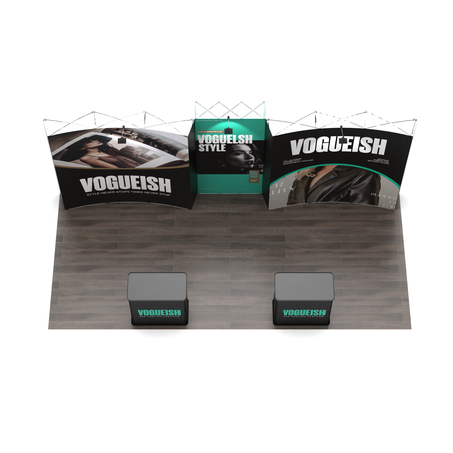 Modular 10x20 TensePop Trade Show Booth B