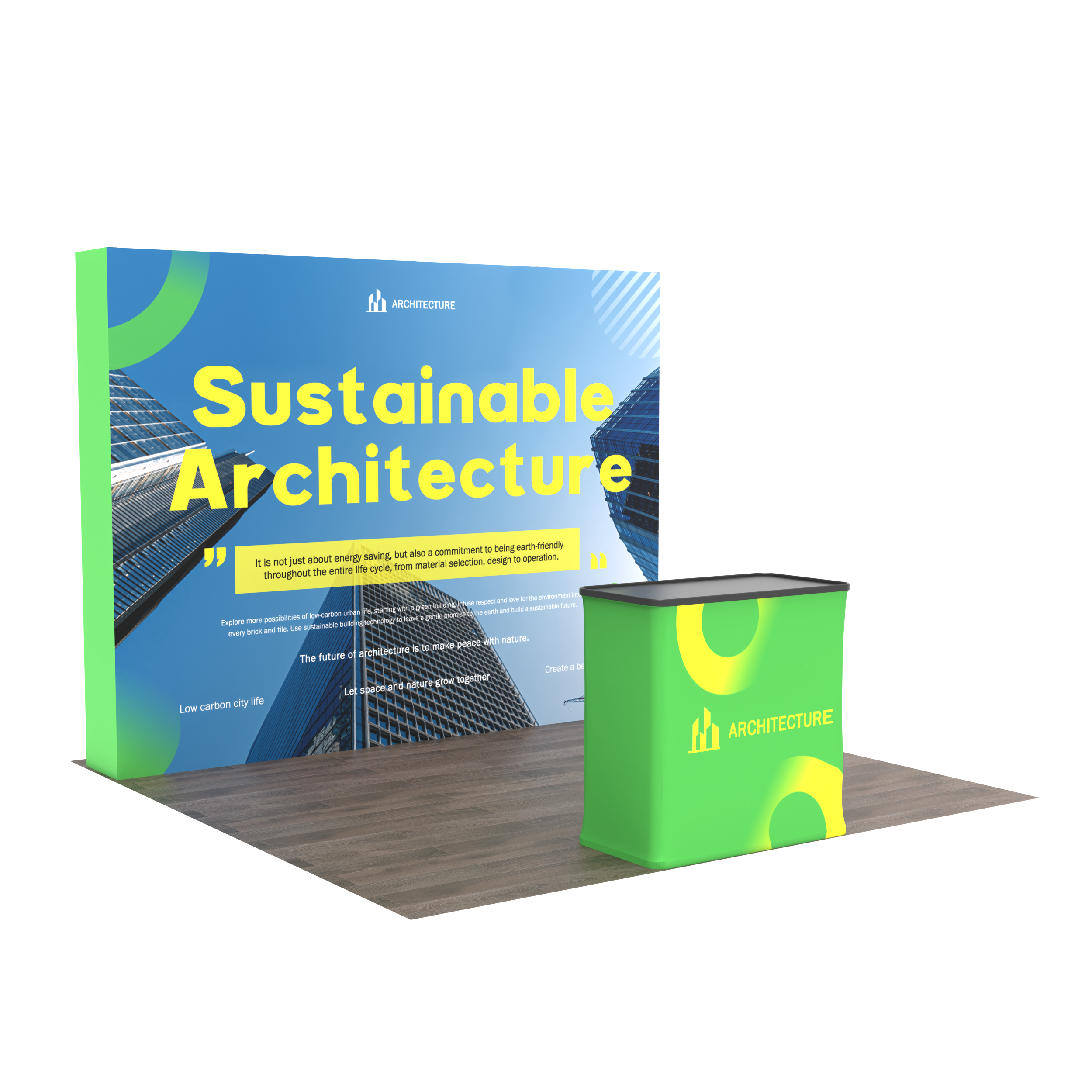 10x10 TensePop Trade Show Booth - Flat