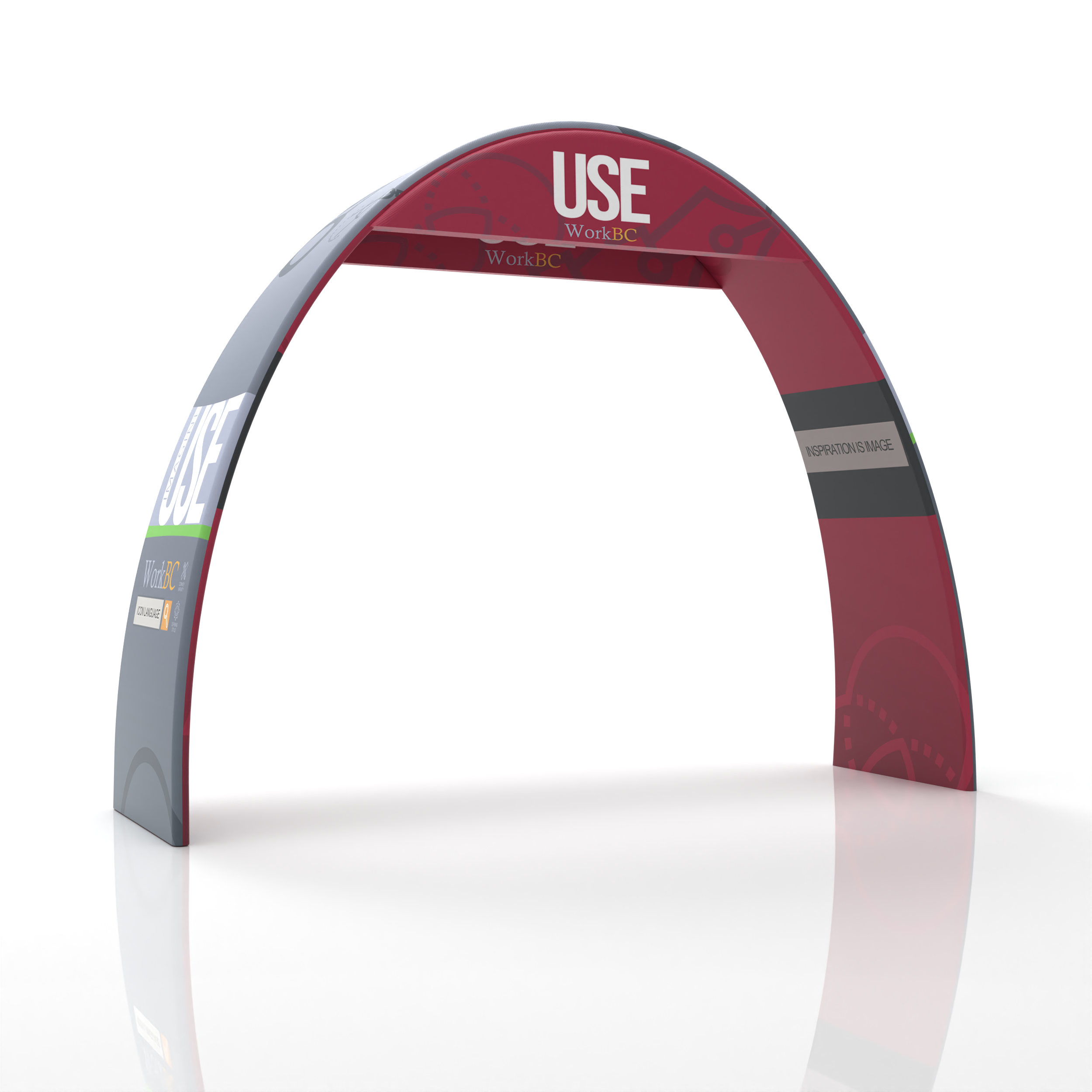 Wide-Base Archway Banner Stand with Header