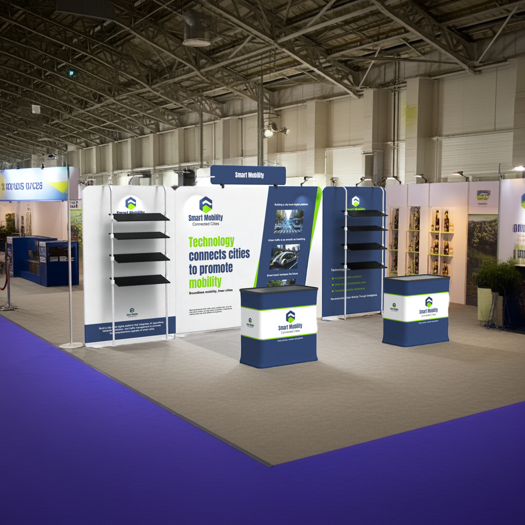 Modular 10x20 TenseFlex Trade Show Booth B - QuickShowDisplay