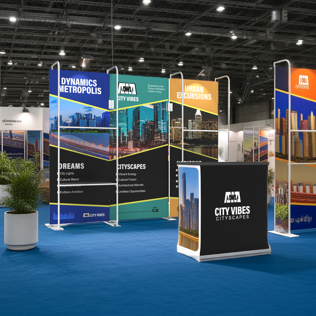 10x10 TenseFlex Trade Show Booth - Merchandising