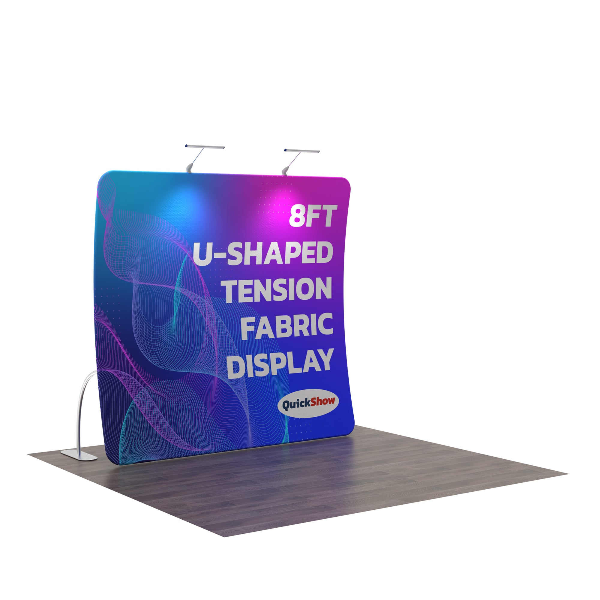 8ft U-Shaped Tension Fabric Display - QuickShowDisplay