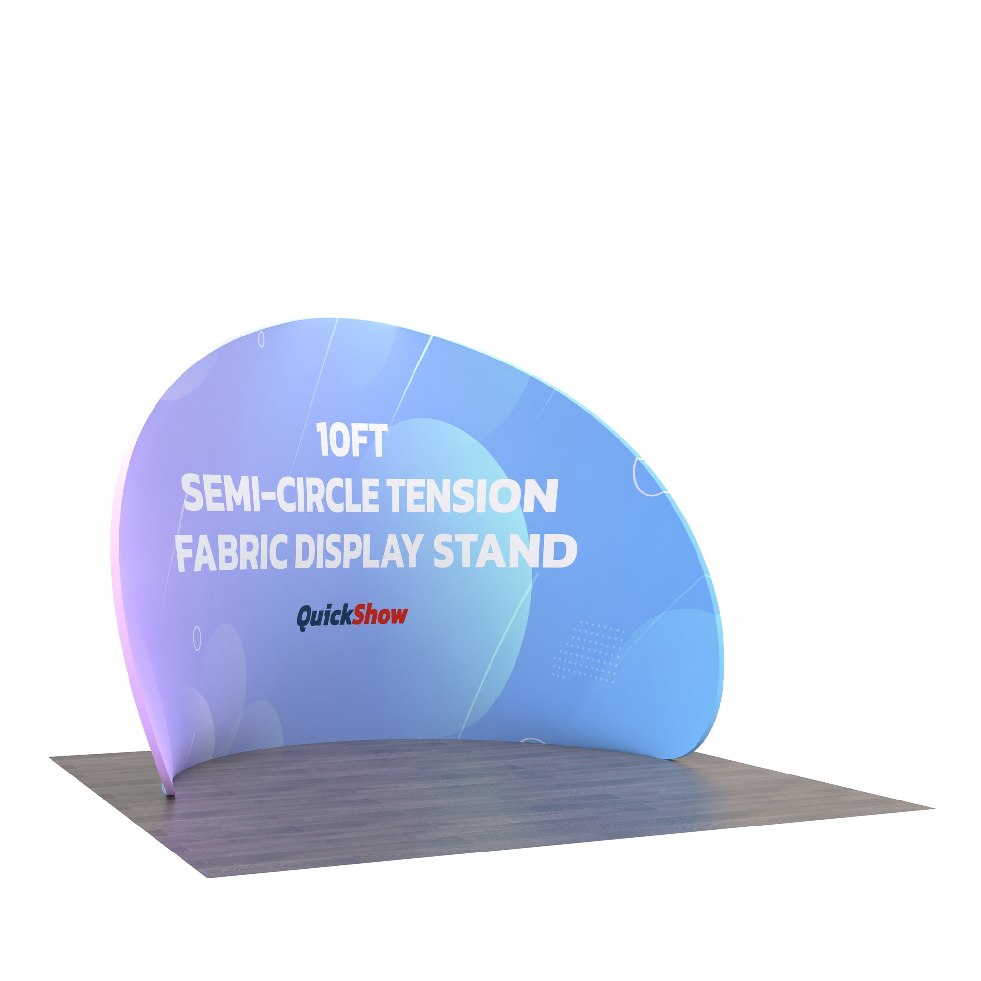 10ft Semi-Circle Tension Fabric Display Stand B - QuickShowDisplay