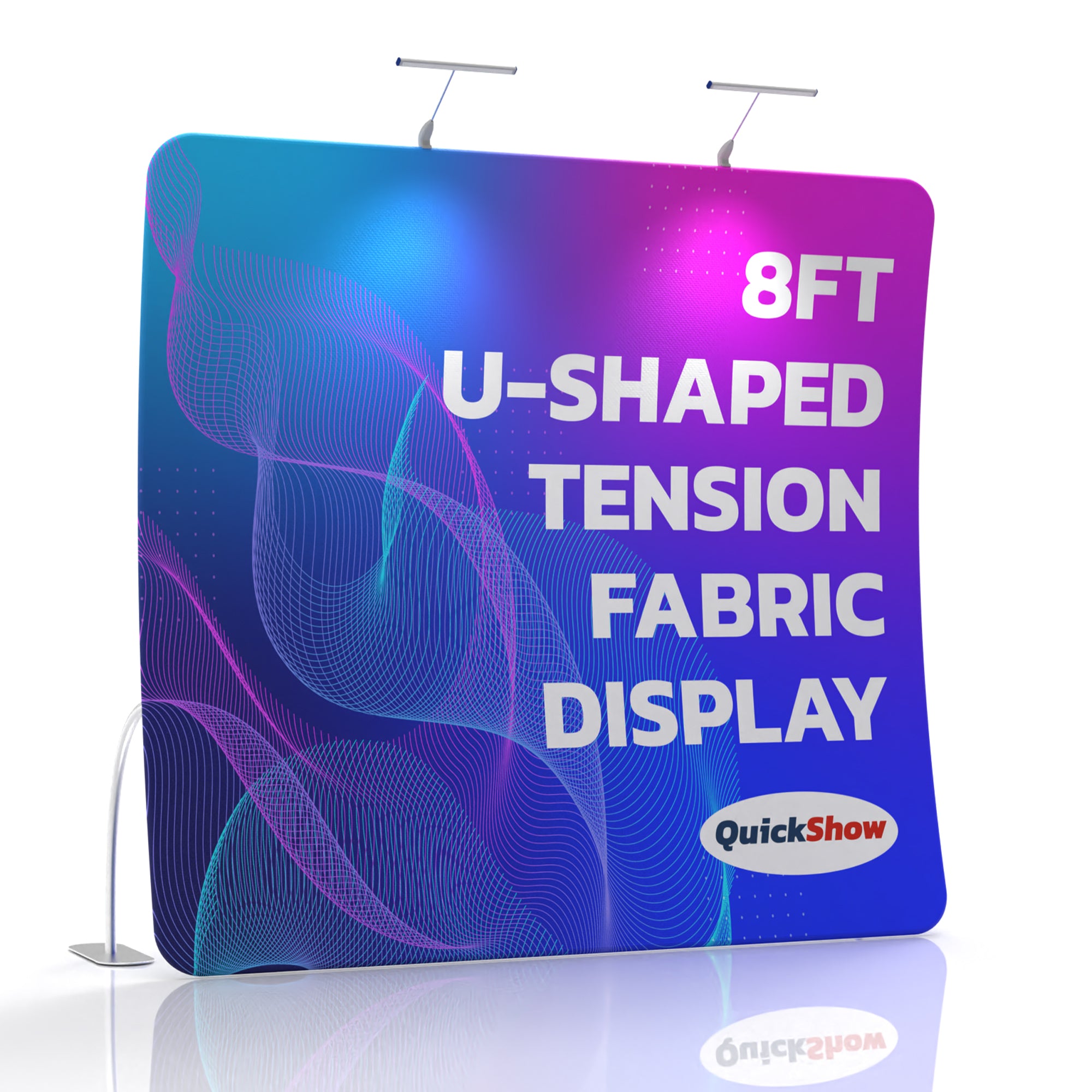 8ft U-Shaped Tension Fabric Display - QuickShowDisplay