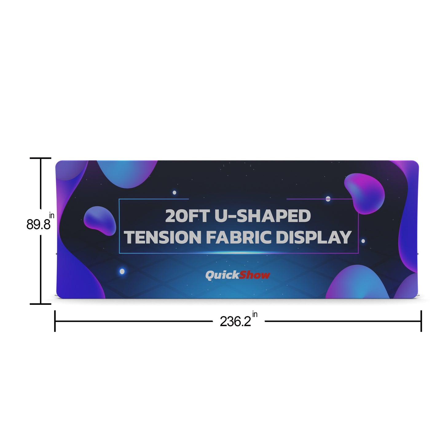 20ft U-Shaped Tension Fabric Display