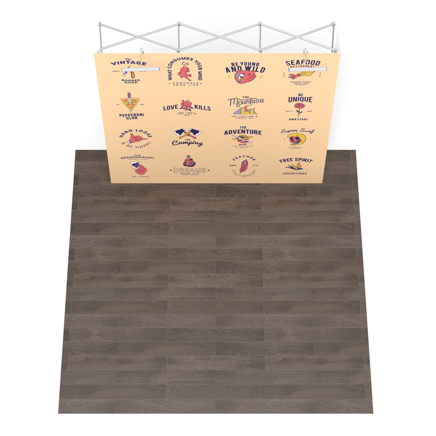 8ft Flat Pop up Display