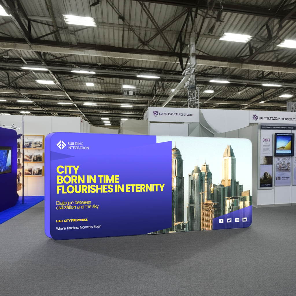 Custom 20ft Zip up Backlit Trade Show Display - QuickShowDisplay