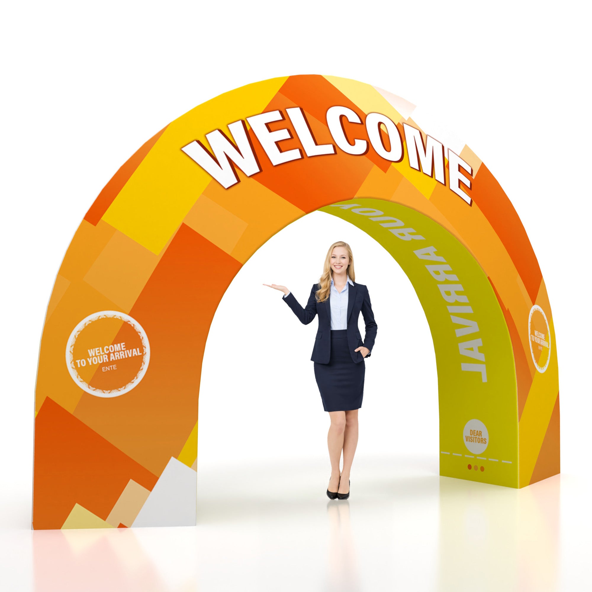 Custom 360 Brand Visibility Triangle Trade Show Arch Display