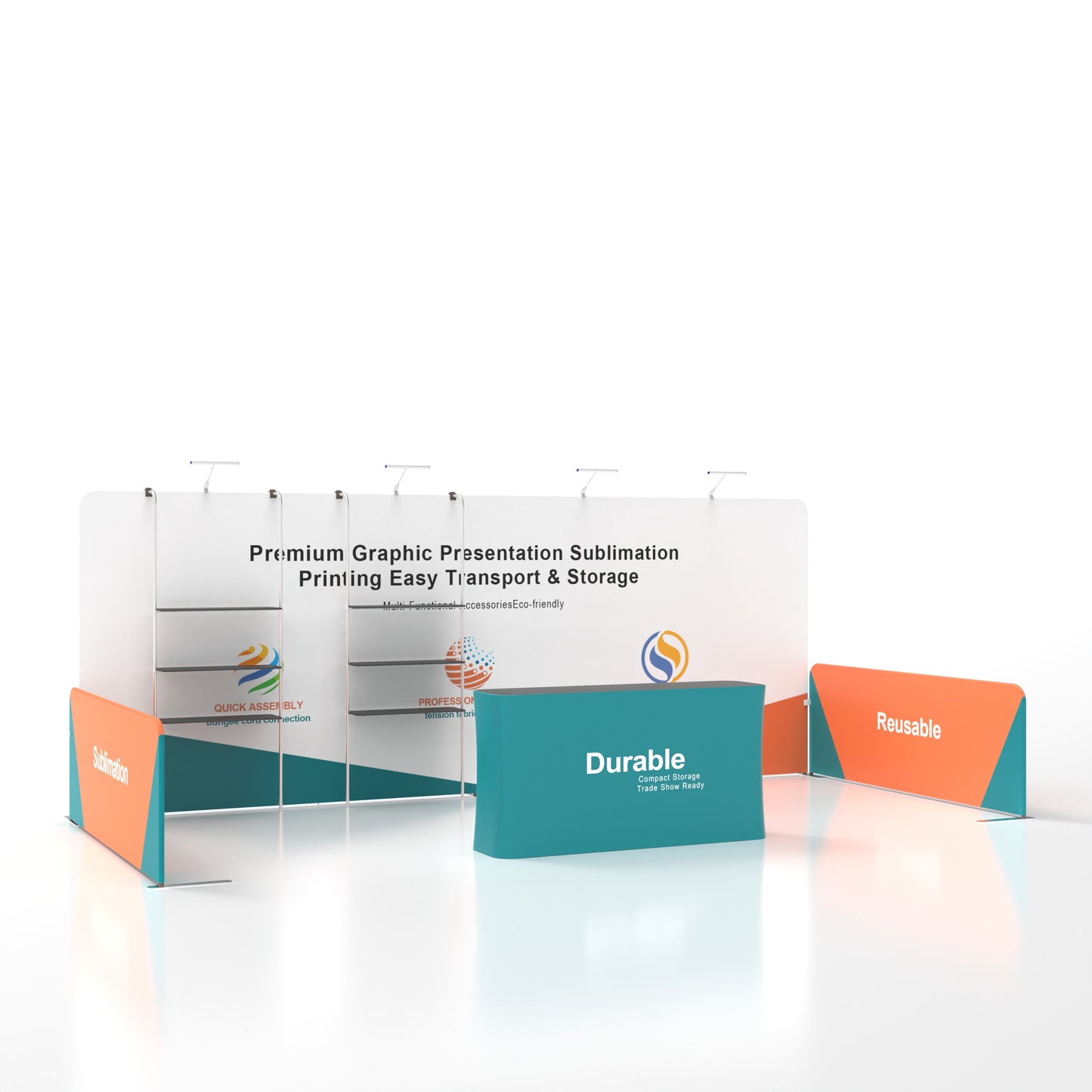 10x20 Trade Show Booth 02 - QuickShowDisplay