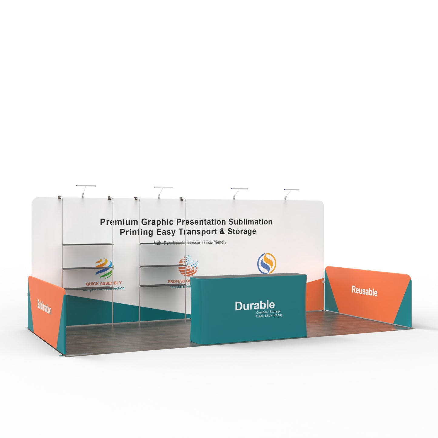10x20 Trade Show Booth 02 - QuickShowDisplay