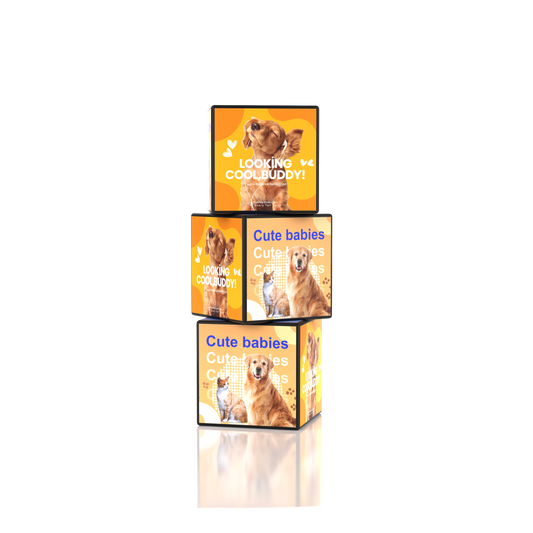 Backlit Stackable Cube Displays - 3
