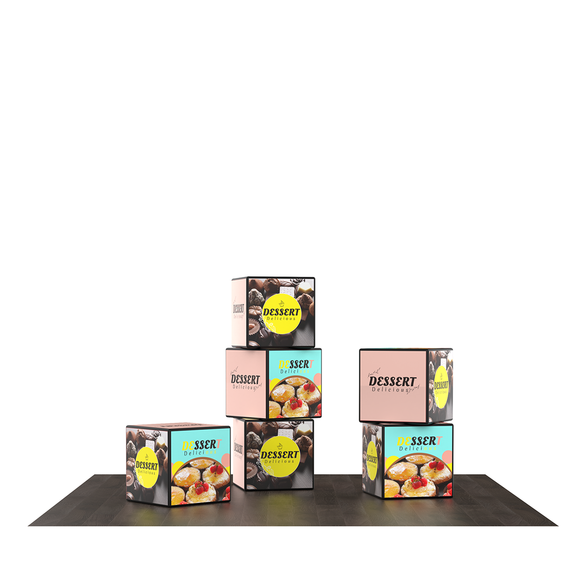 Backlit Stackable Cube Displays - 6