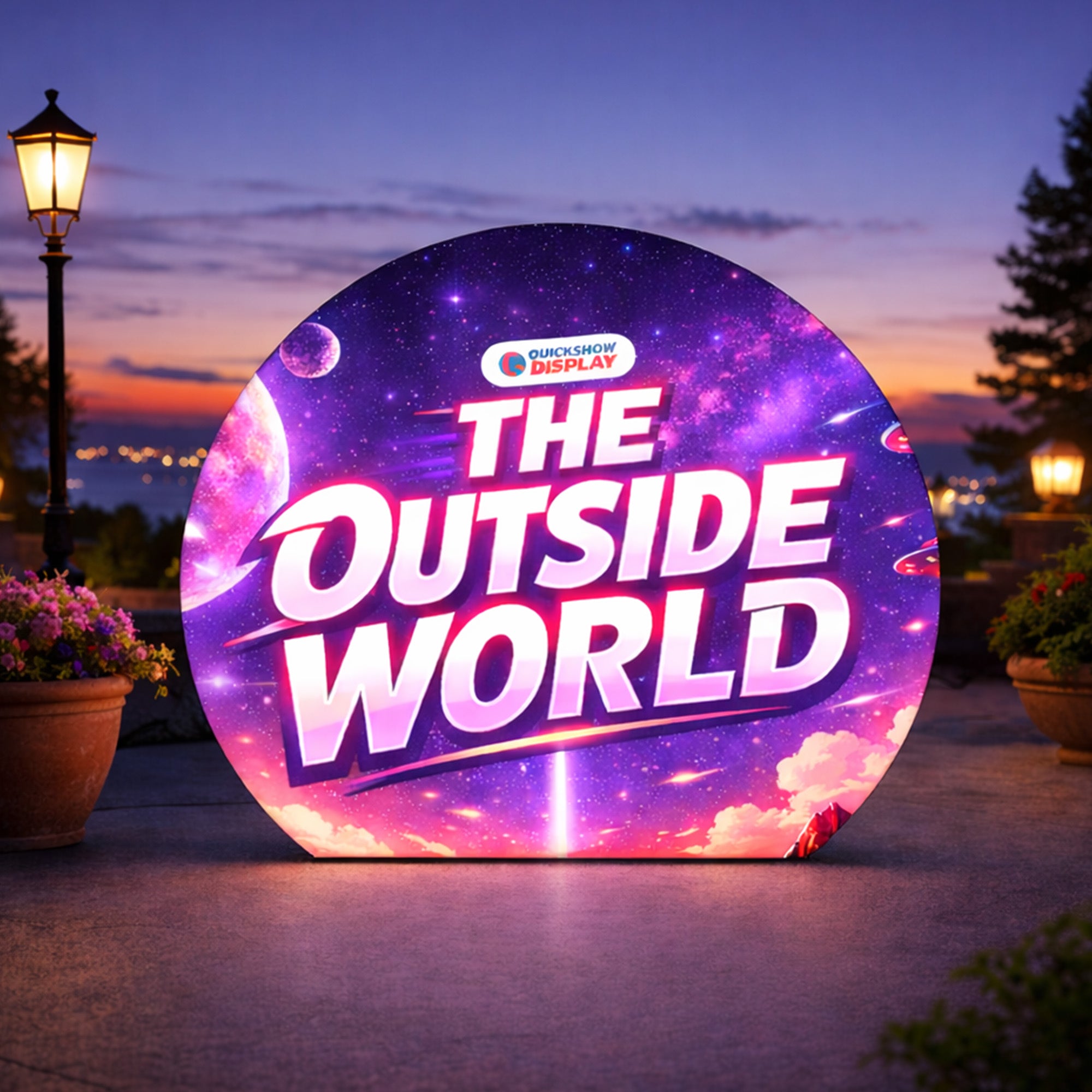 10ft TenseLight™ Backlit Backdrop-Moon - QuickShowDisplay