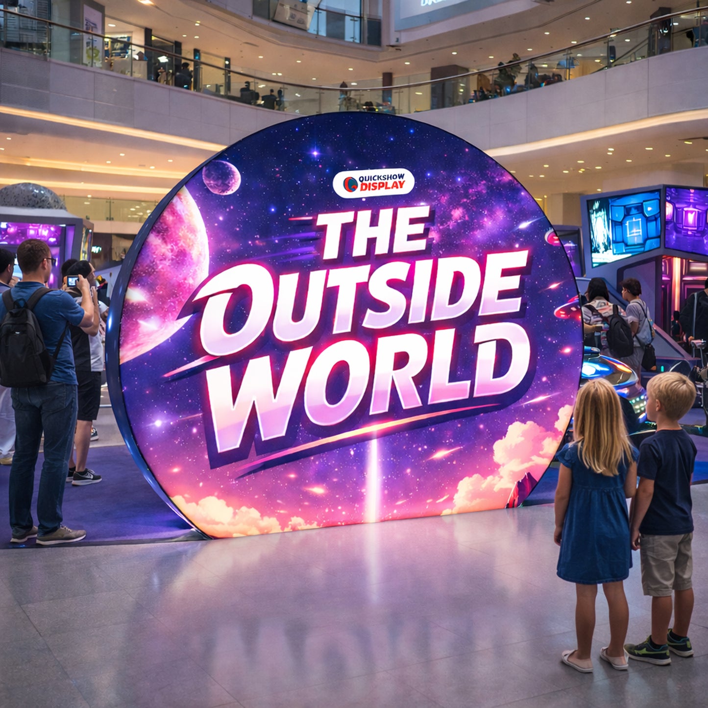 10ft TenseLight™ Backlit Backdrop-Moon - QuickShowDisplay