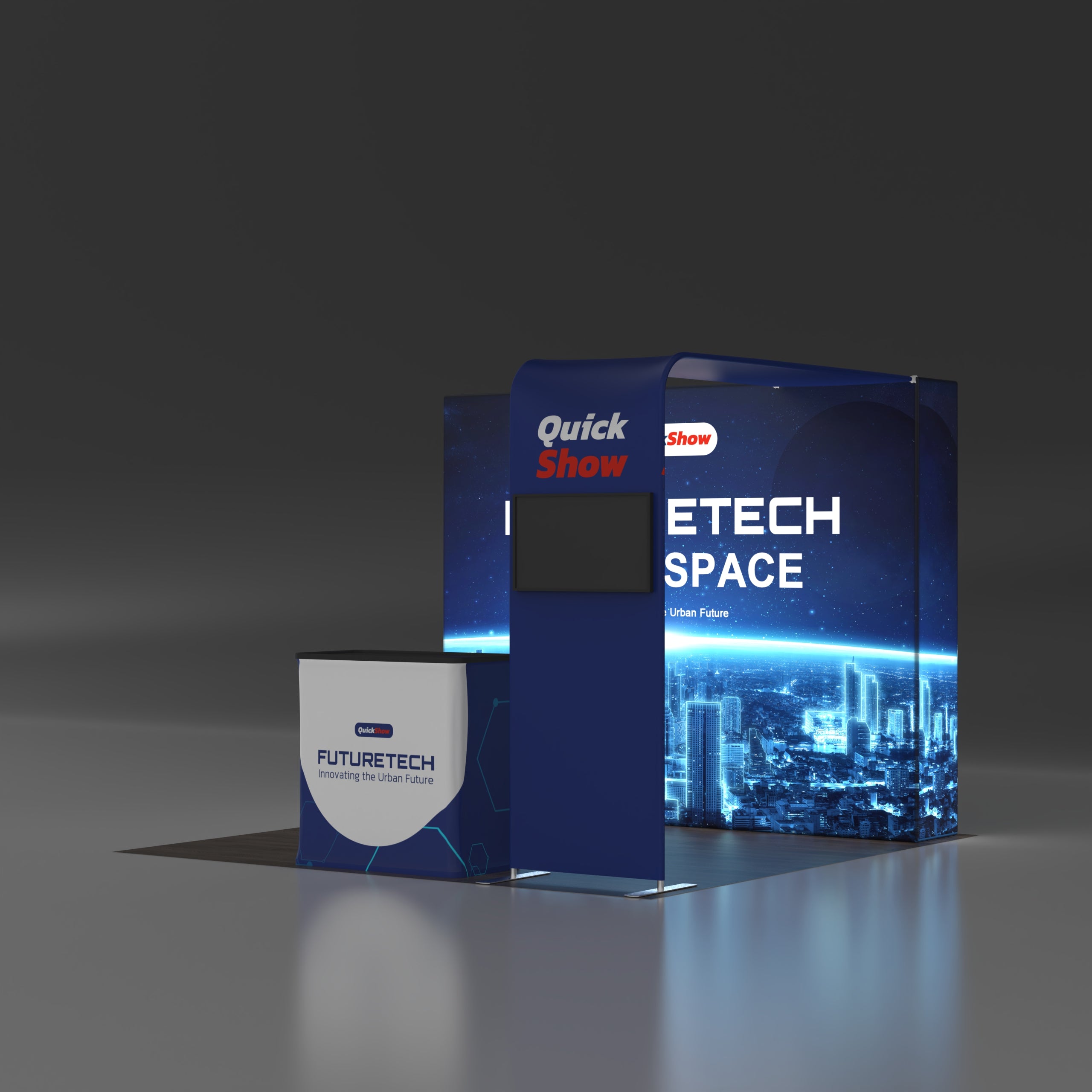 10x10 TenseLight Backlit Trade Show Booth - Bridge