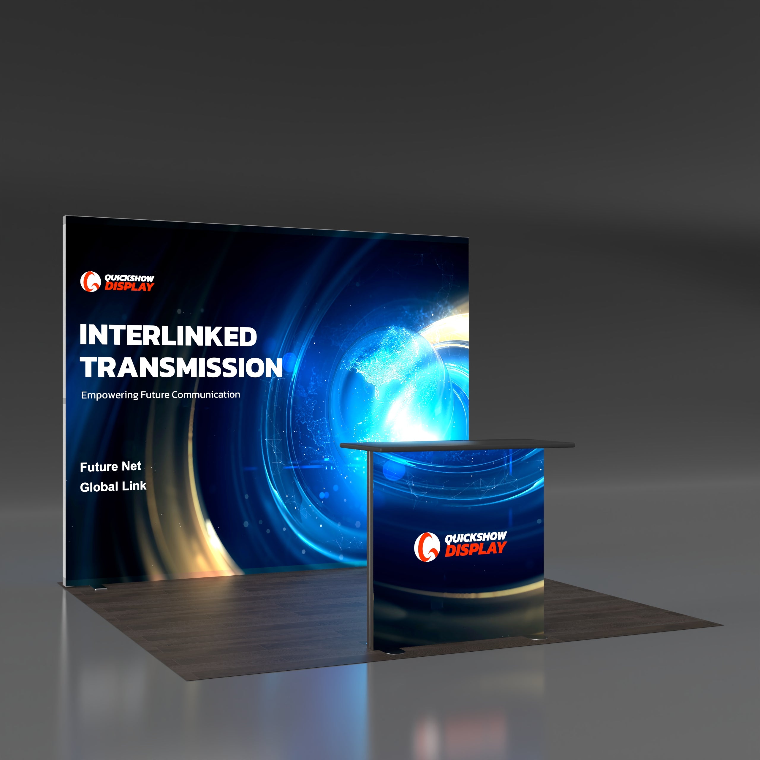 10x10 EdgeLumi Backlit Trade Show Booth - QuickShowDisplay