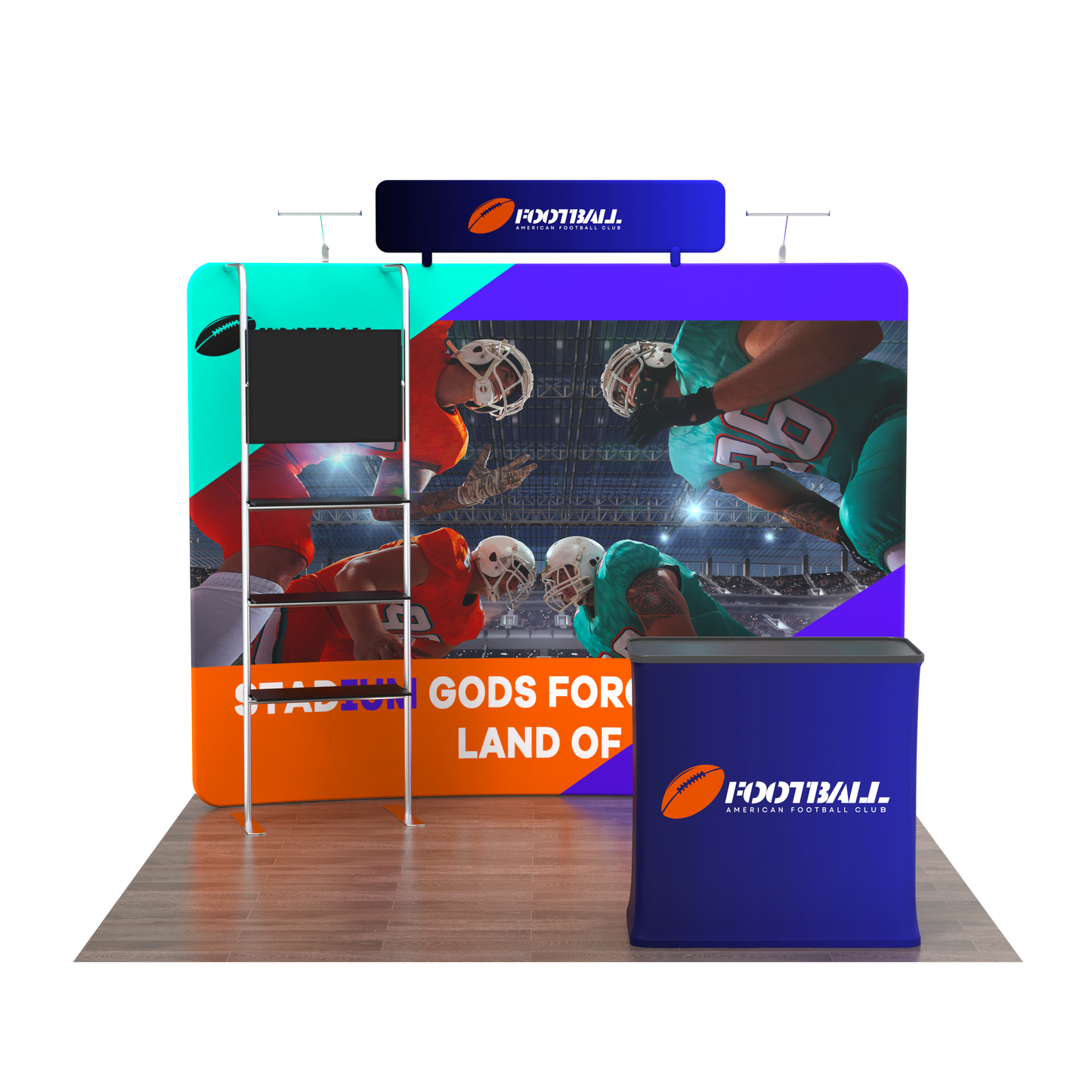 10x10 TenseFlex Media Curved Trade Show Displays - Max