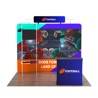 10x10 TenseFlex Media Curved Trade Show Displays - Max