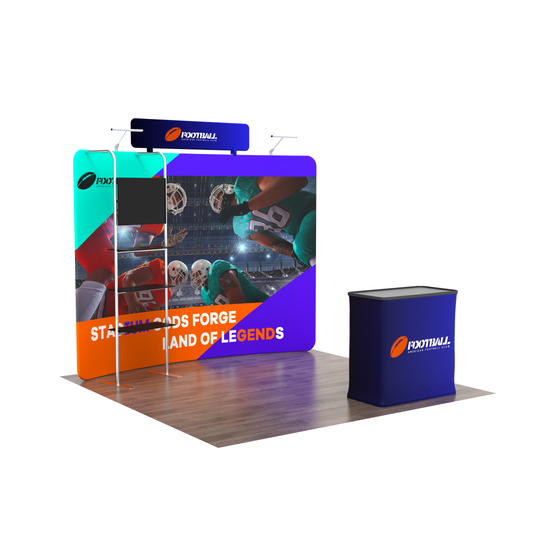 10x10 TenseFlex Media Curved Trade Show Displays - Max