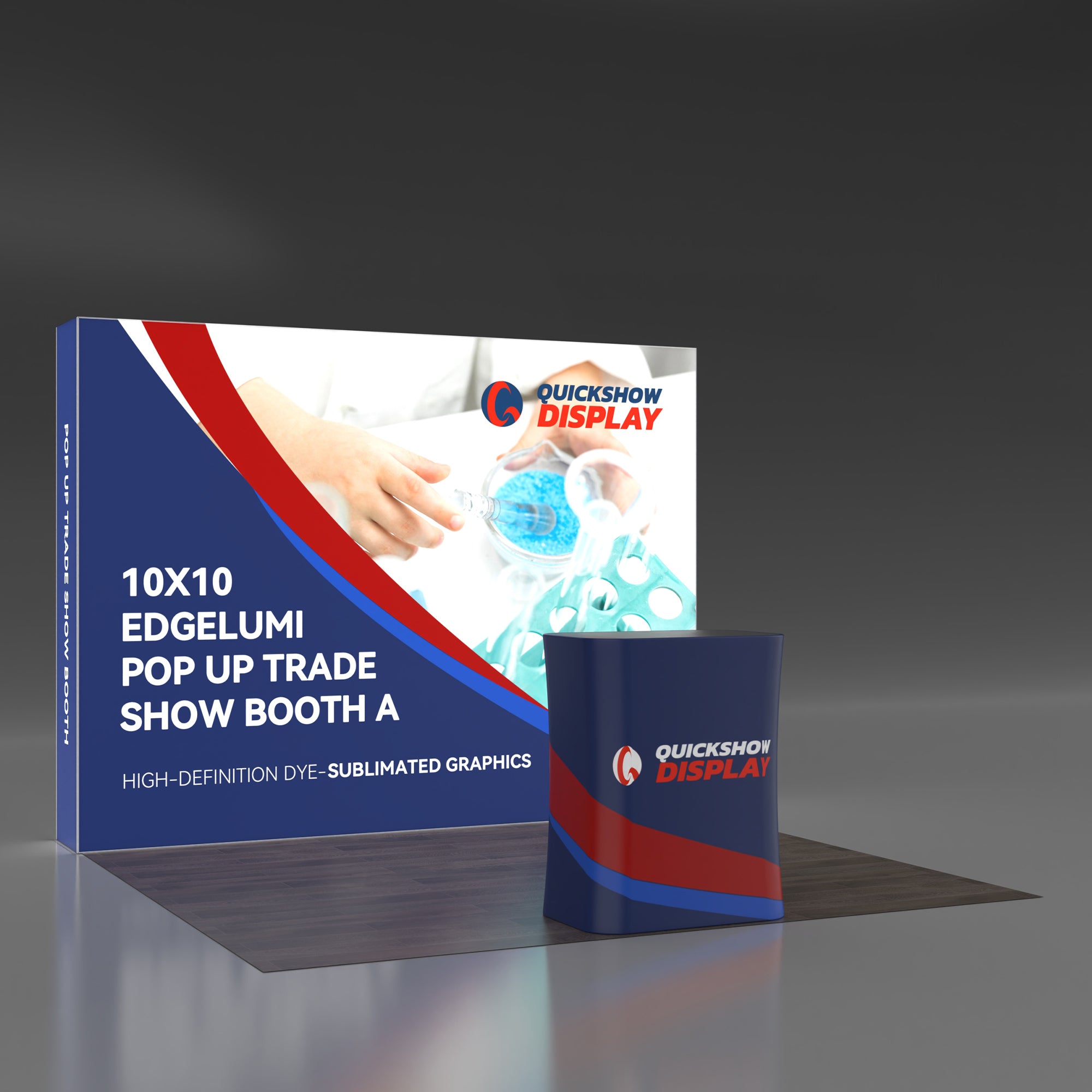 10x10 Pop up Backlit Trade Show Booth 06 - QuickShowDisplay