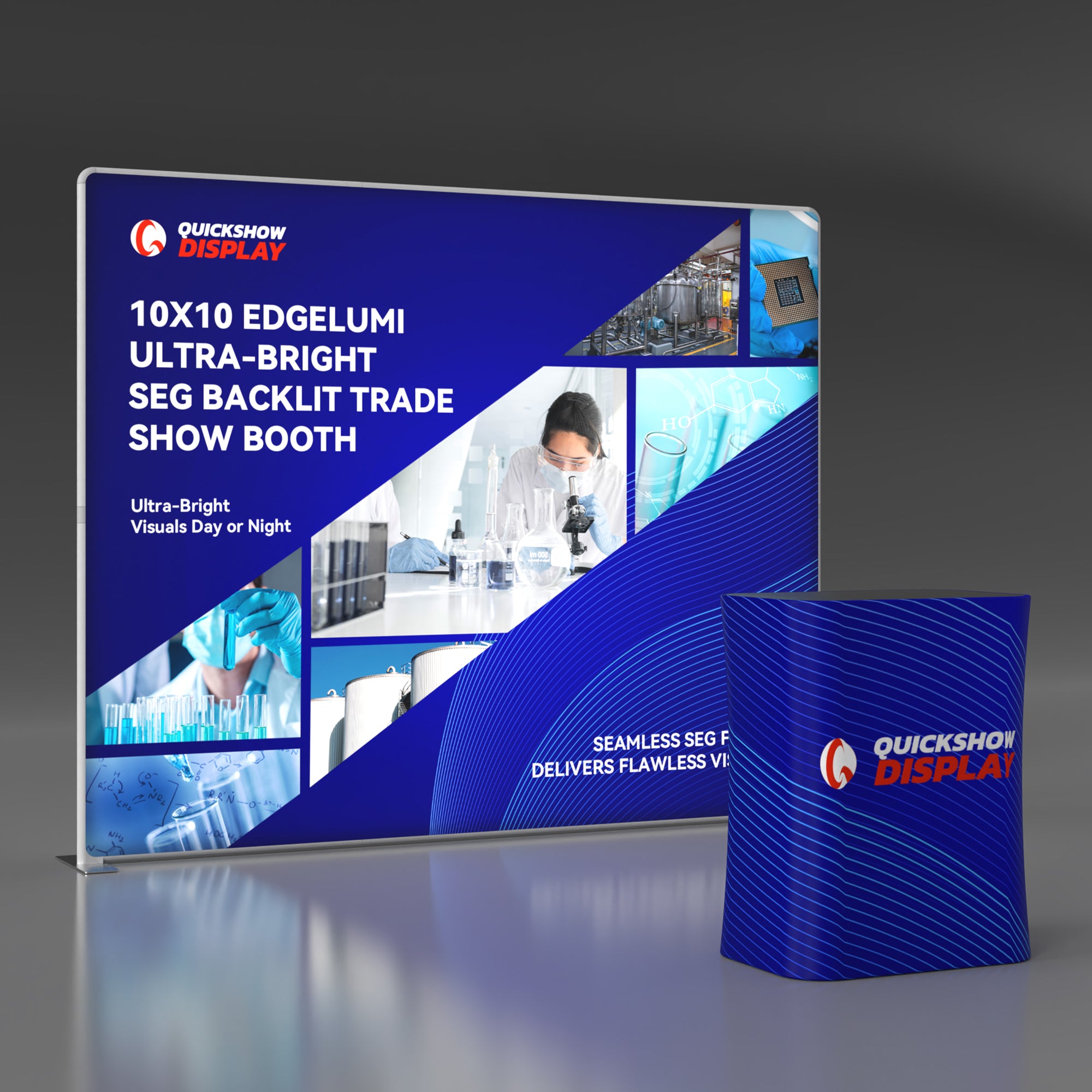 10x10 Ultra-Bright SEG Backlit Trade Show Booth 07