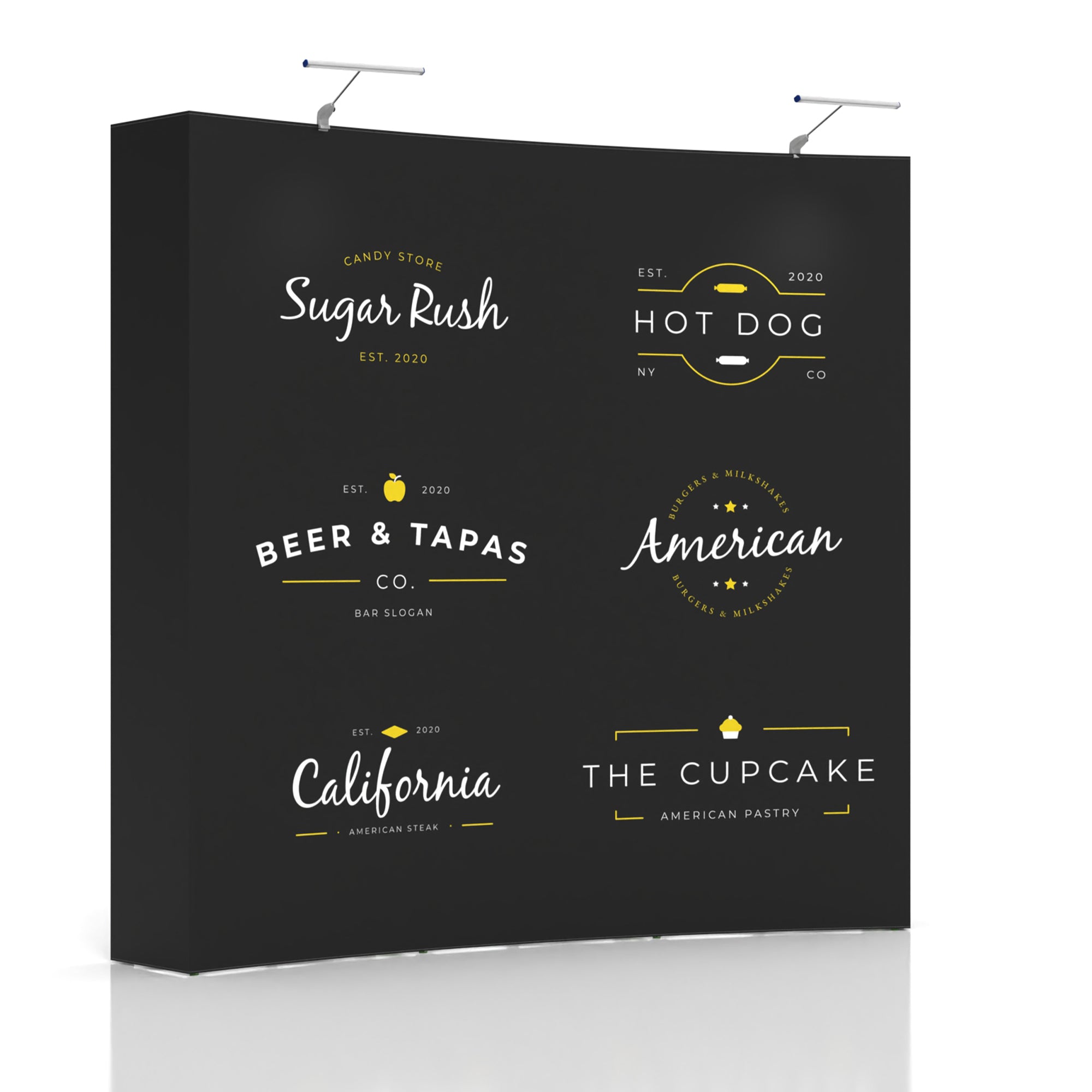 8ft Curved Pop up Display