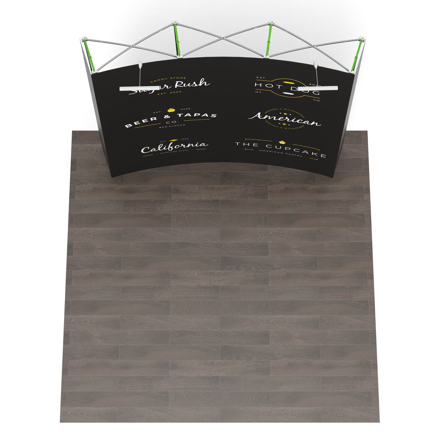8ft Curved Pop up Display