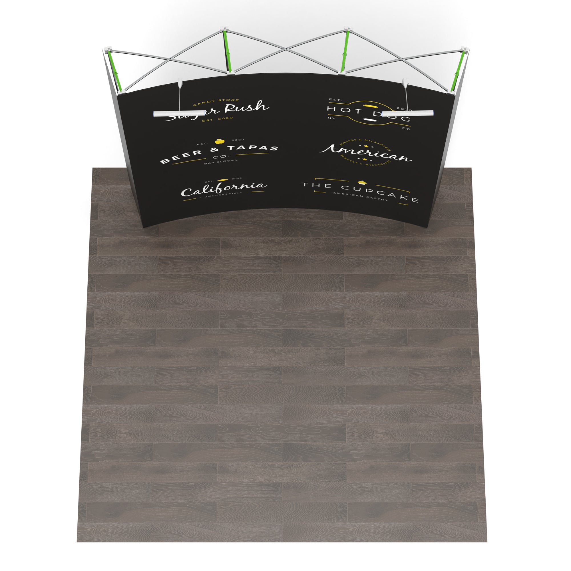 8ft Curved Pop up Display