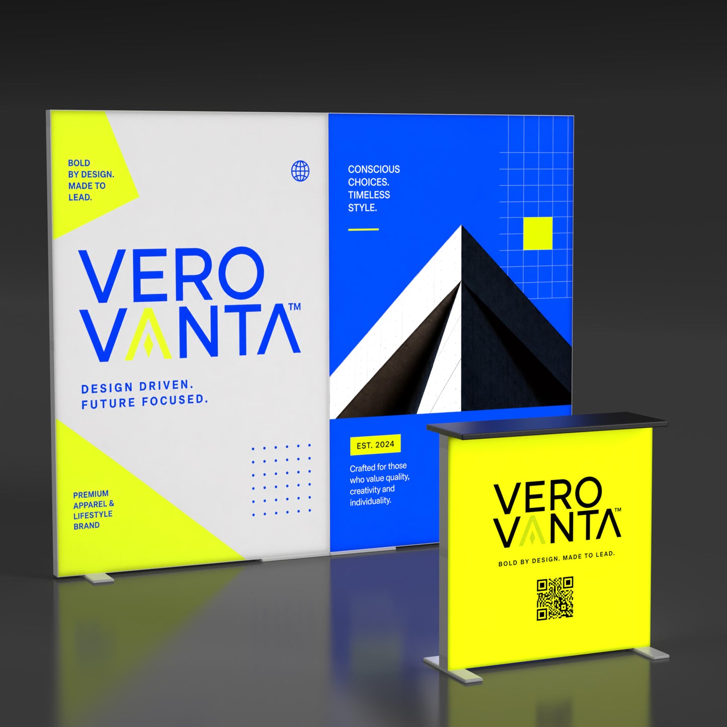 10x10 EdgeLumi™ Twin Backlit SEG Modular Booth Display - QuickShowDisplay