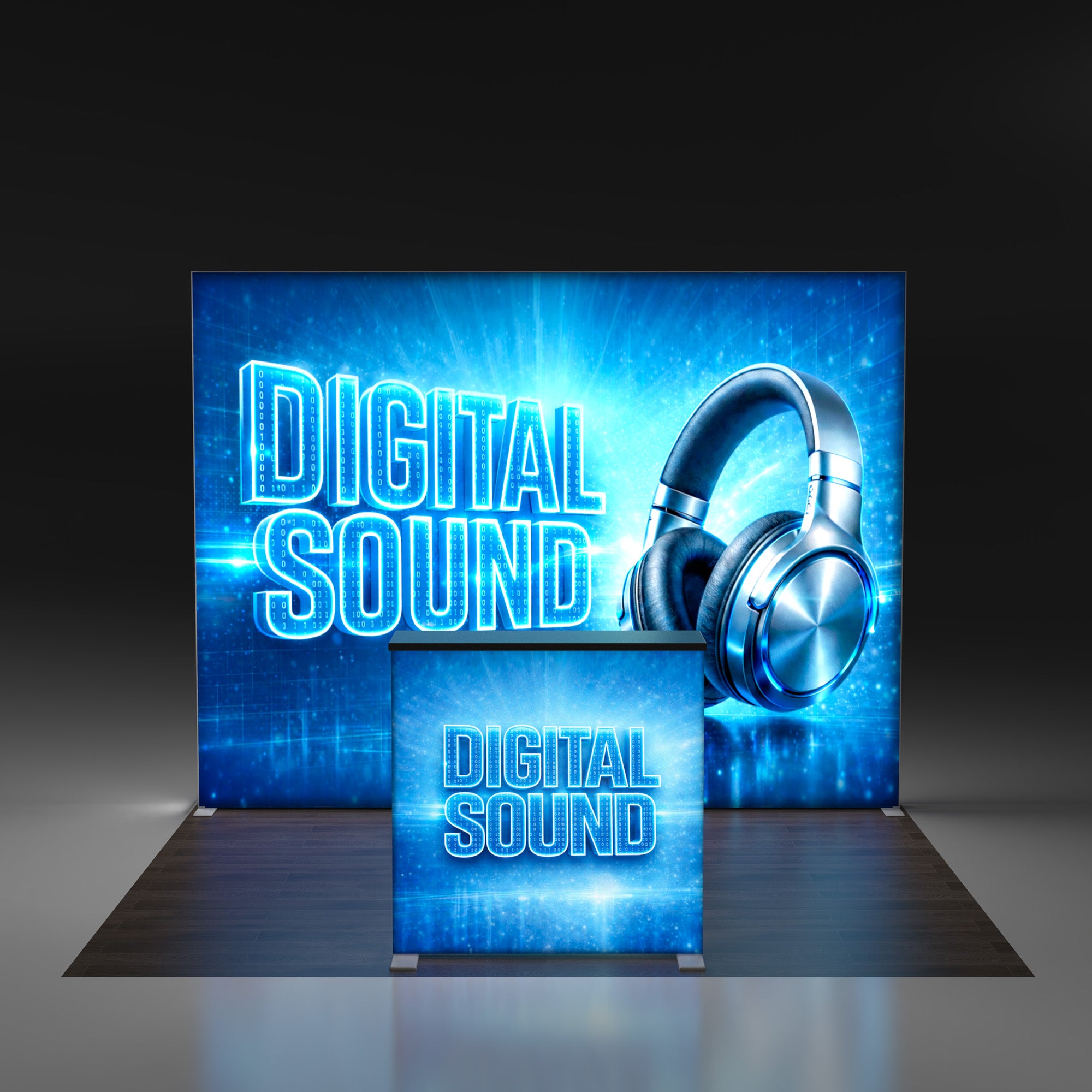 10x10 EdgeLumi Backlit Trade Show Booth - QuickShowDisplay