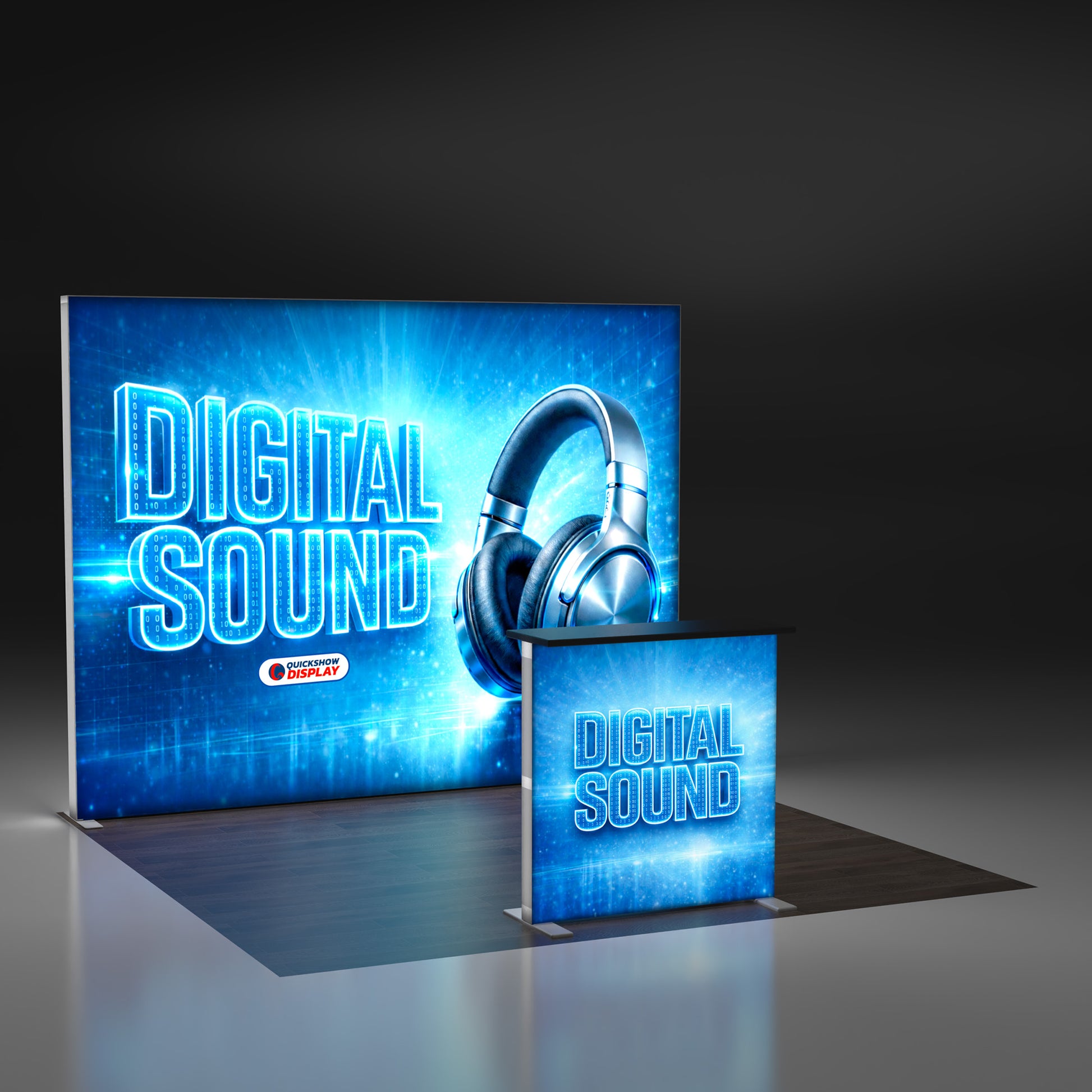 10x10 EdgeLumi Backlit Trade Show Booth - QuickShowDisplay