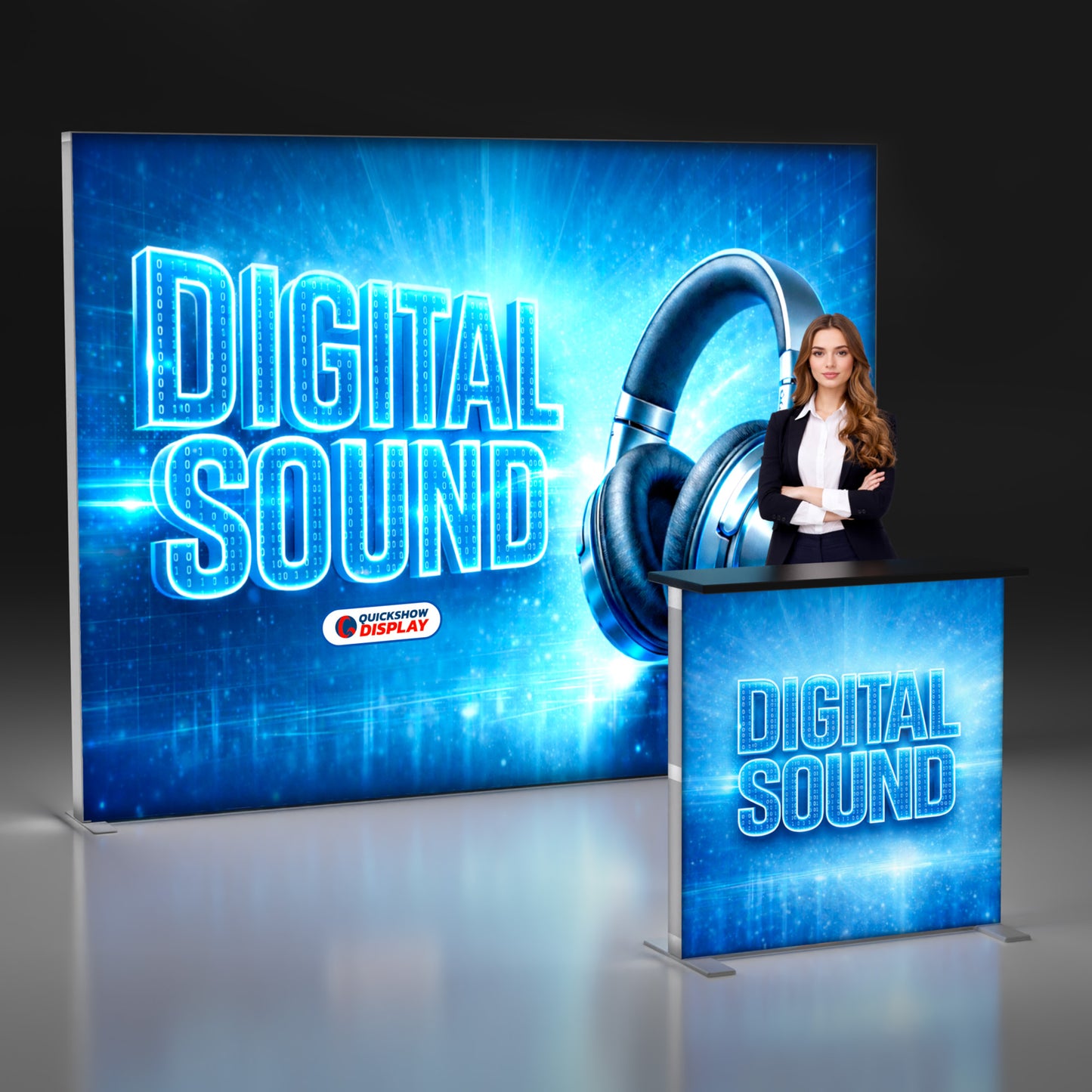 10x10 EdgeLumi Backlit Trade Show Booth - QuickShowDisplay