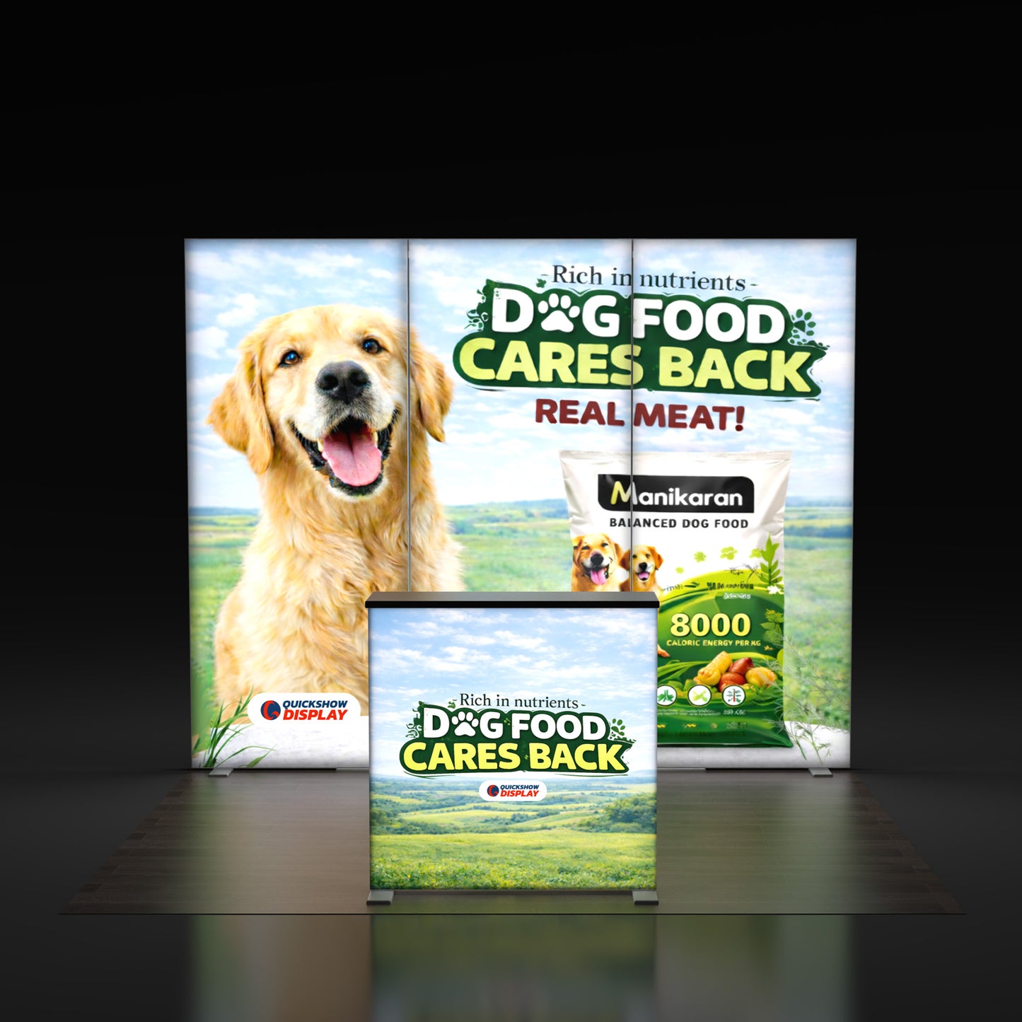 10ft EdgeLumi™ Collapsible Lightboxes Booth Kit - A - QuickShowDisplay