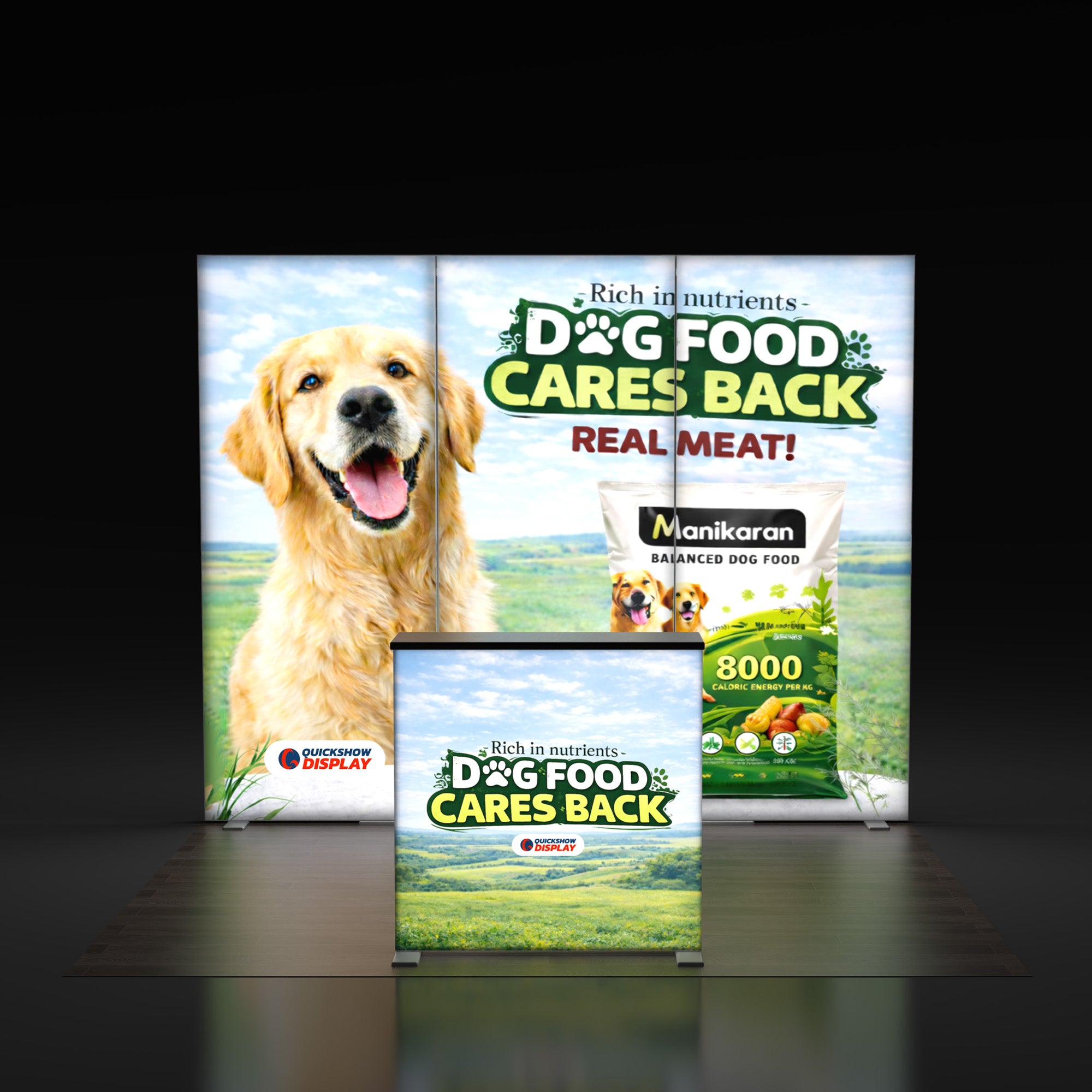 10ft EdgeLumi™ Collapsible Lightboxes Booth Kit - A - QuickShowDisplay