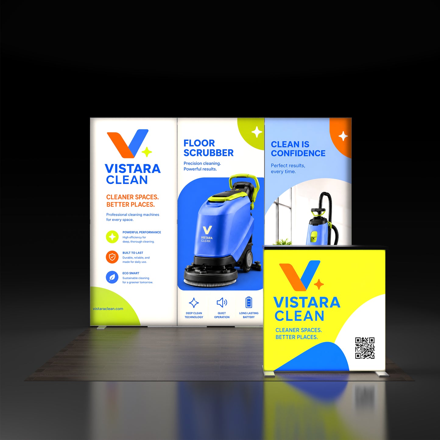 10ft EdgeLumi™ Collapsible Lightboxes Booth Kit - A - QuickShowDisplay
