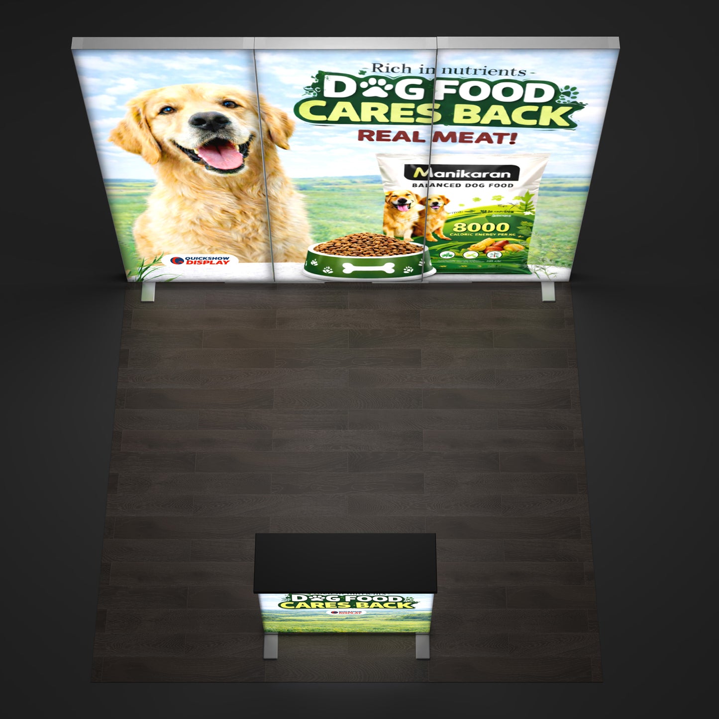 10ft EdgeLumi™ Collapsible Lightboxes Booth Kit - A - QuickShowDisplay