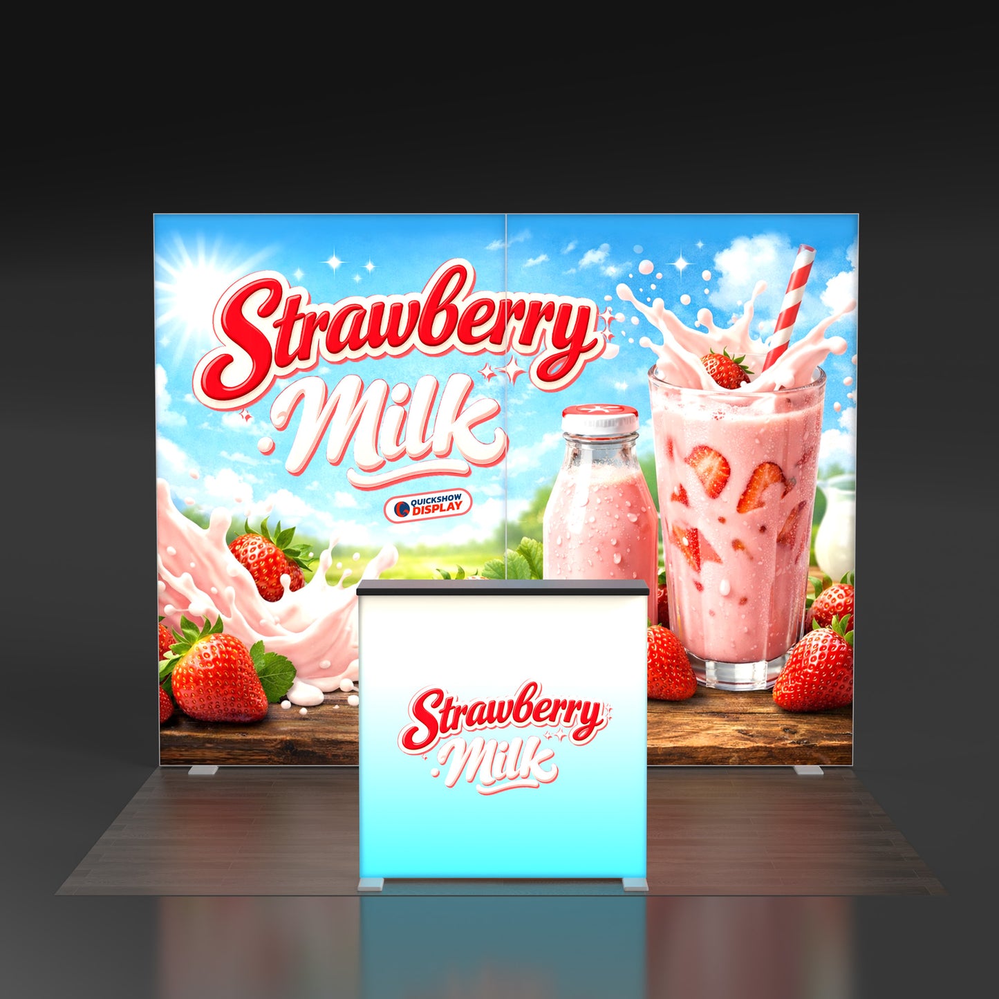 10x10 Collapsible Backlit Trade Show Booth 05 - QuickShowDisplay